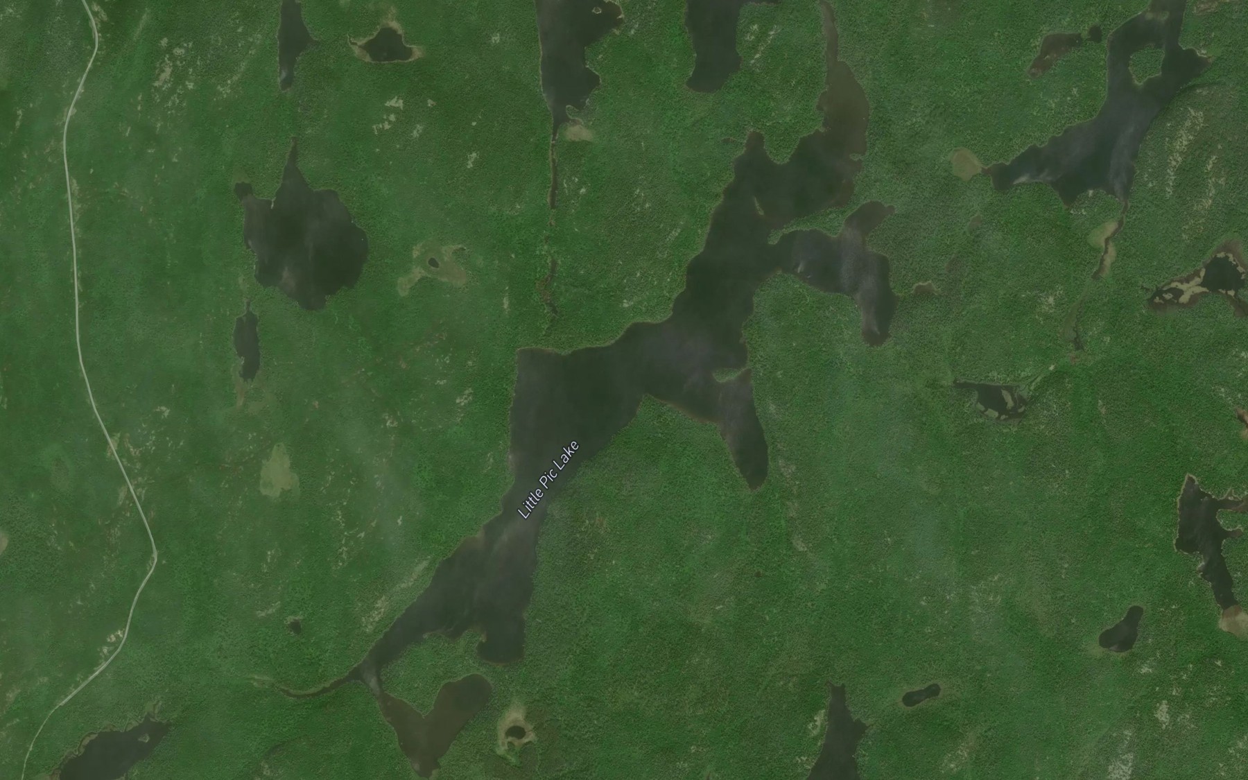 Satellite map of the Little Pic Lake