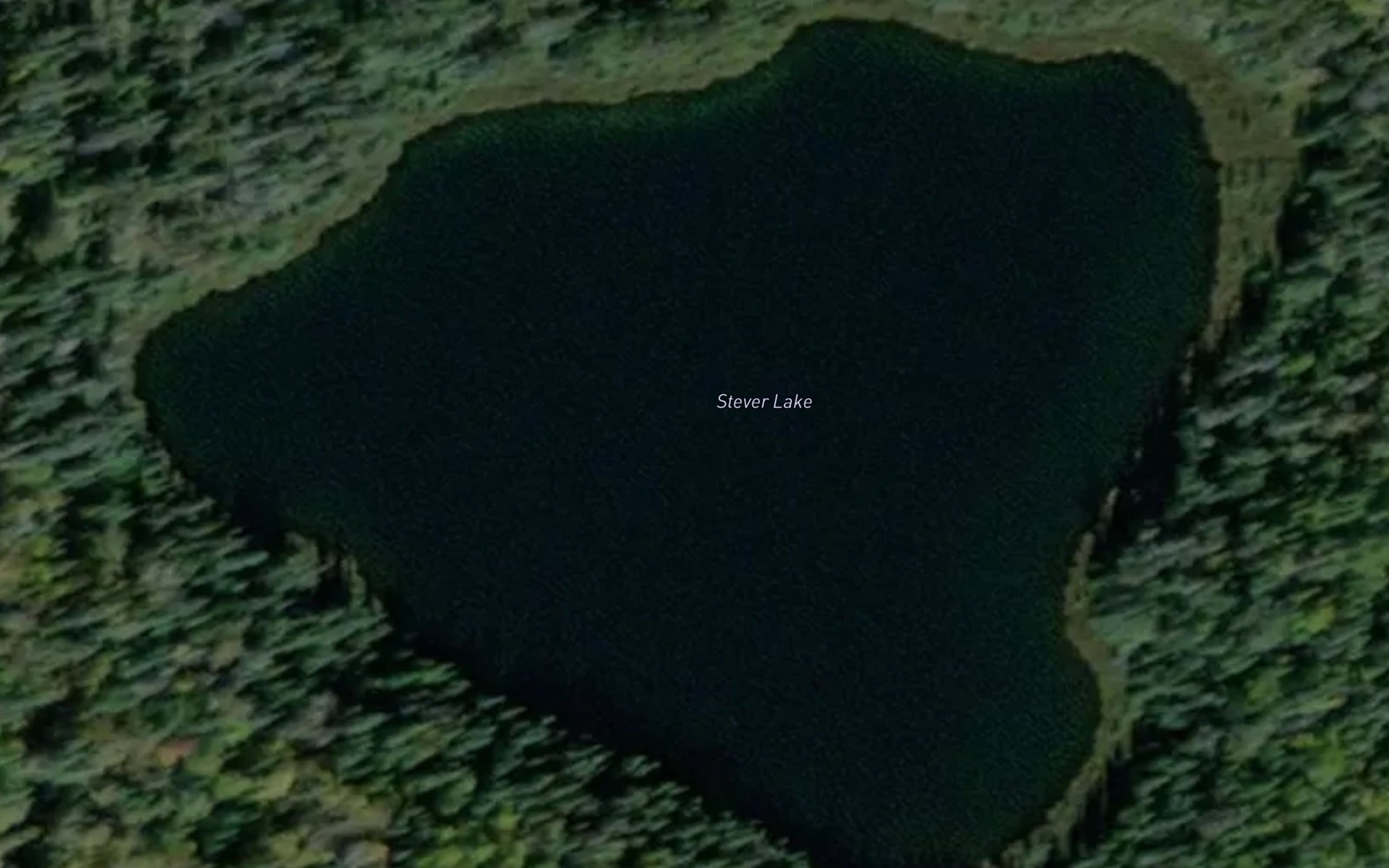 Satellite map of the Stever Lake