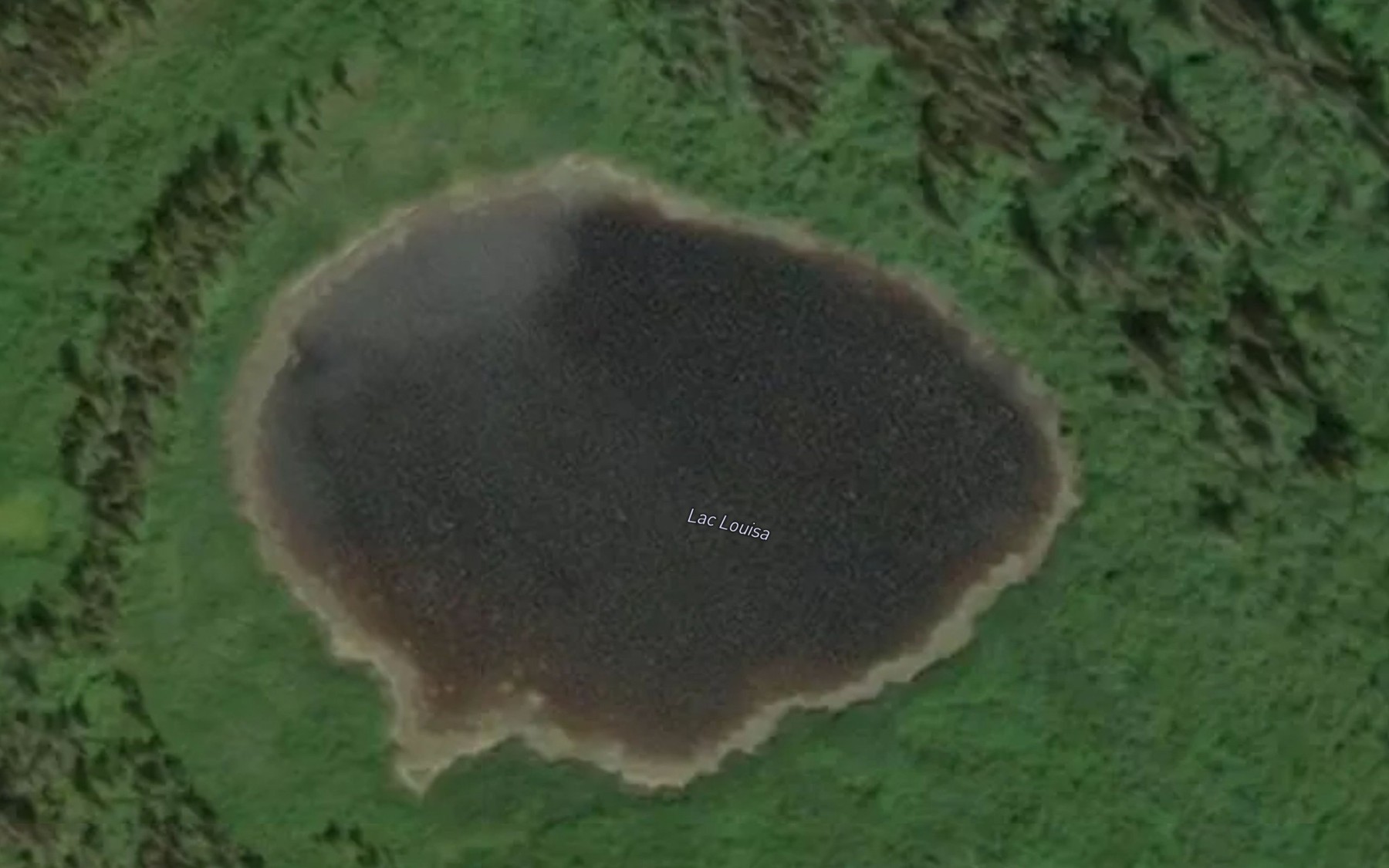 Satellite map of the Lac Louisa