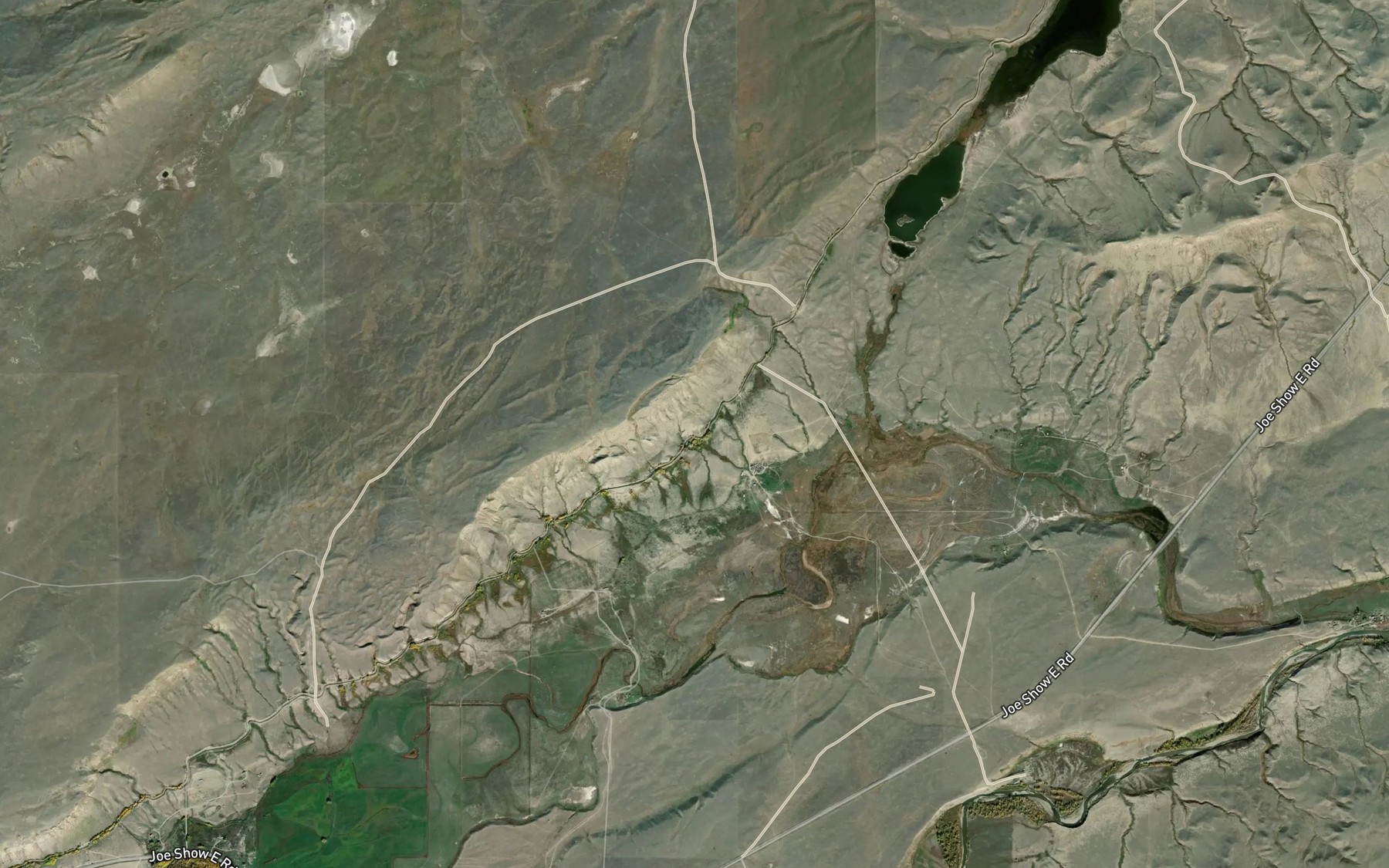 Satellite map of the Two Medicine Main Canal