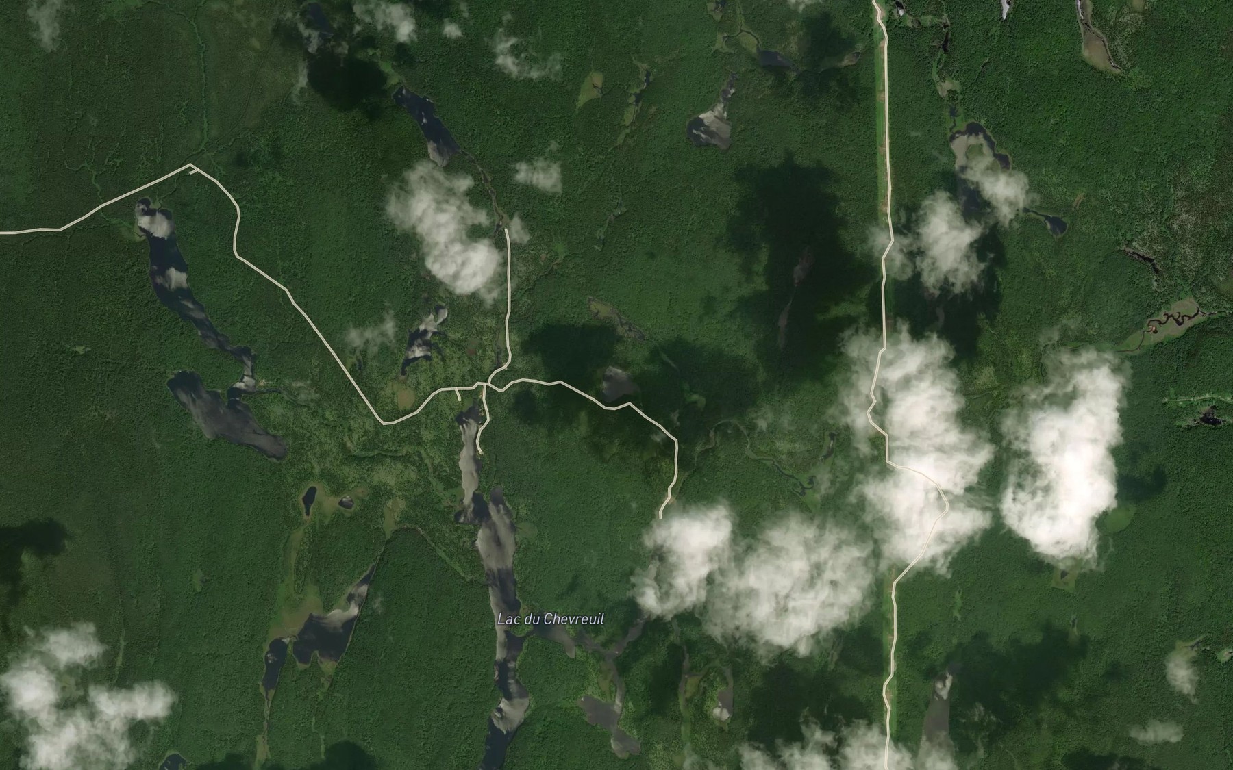 Satellite map of the Lac Rheault