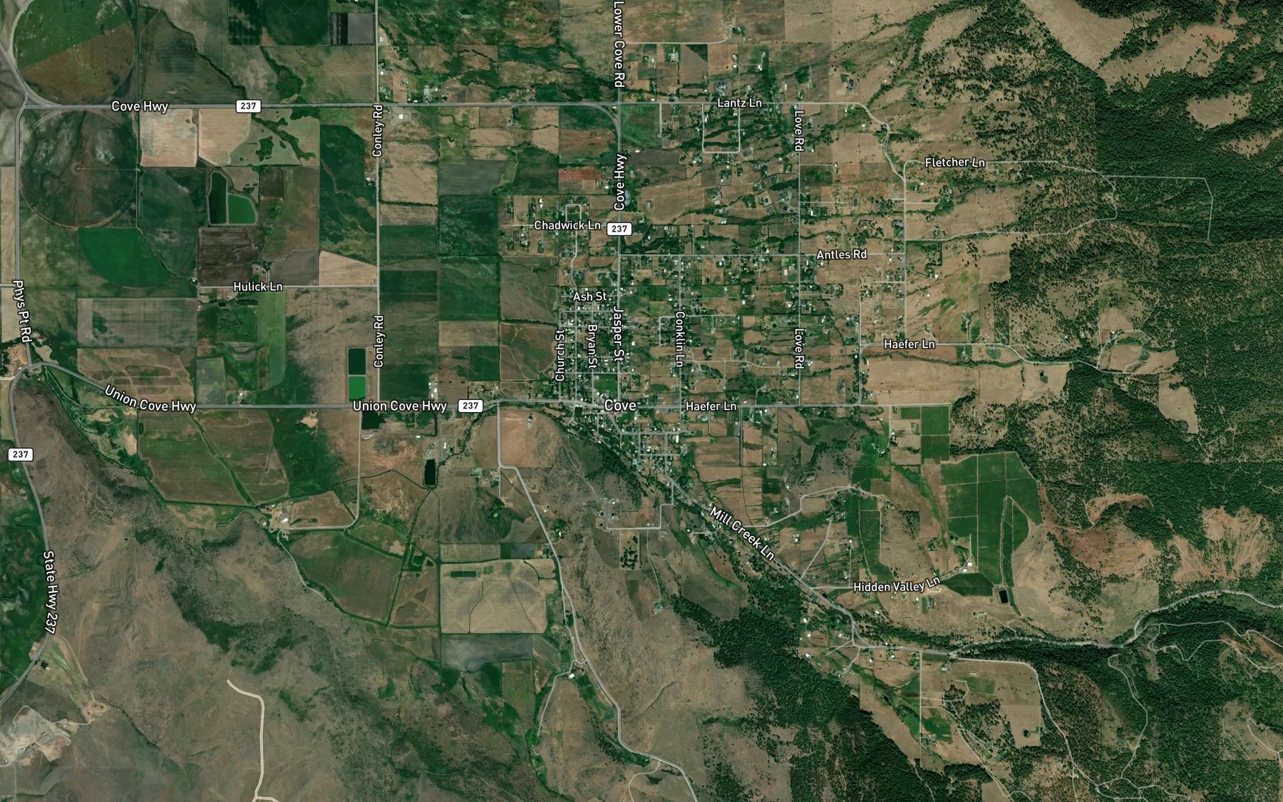 Satellite map of the Bobington Branch
