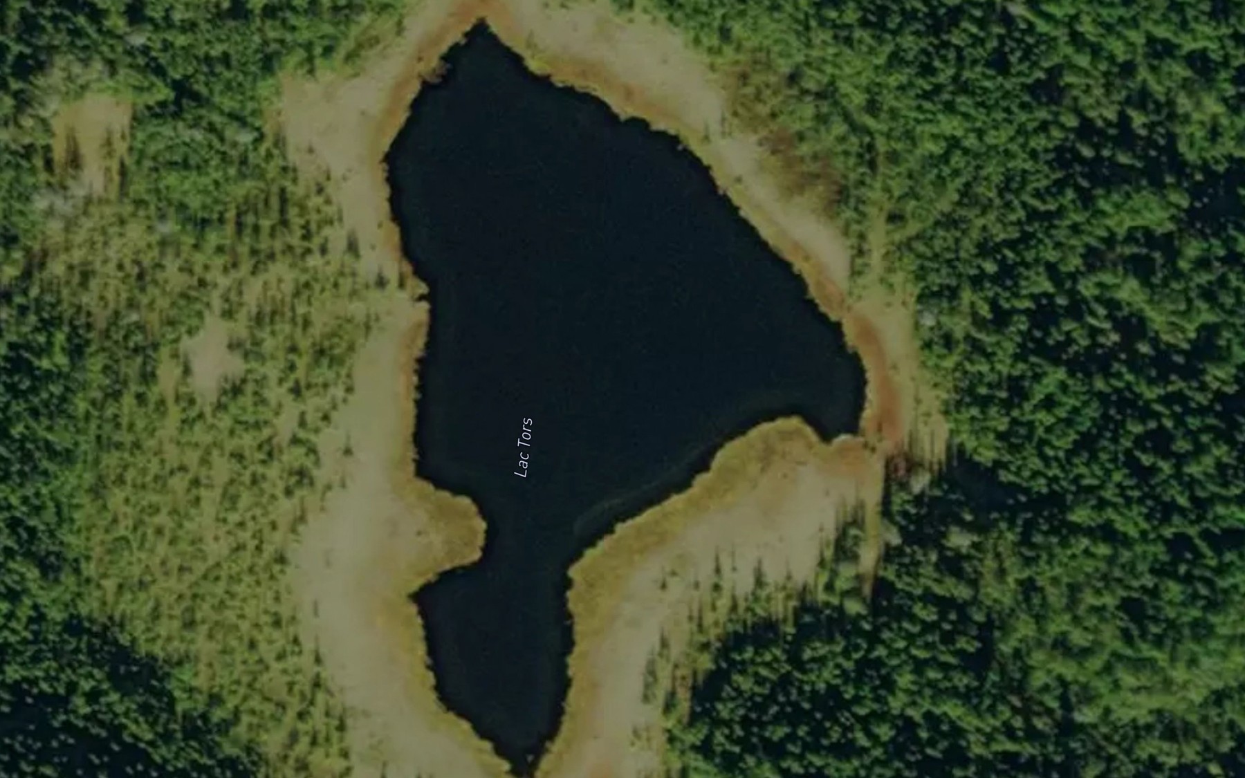Satellite map of the Lac Tors