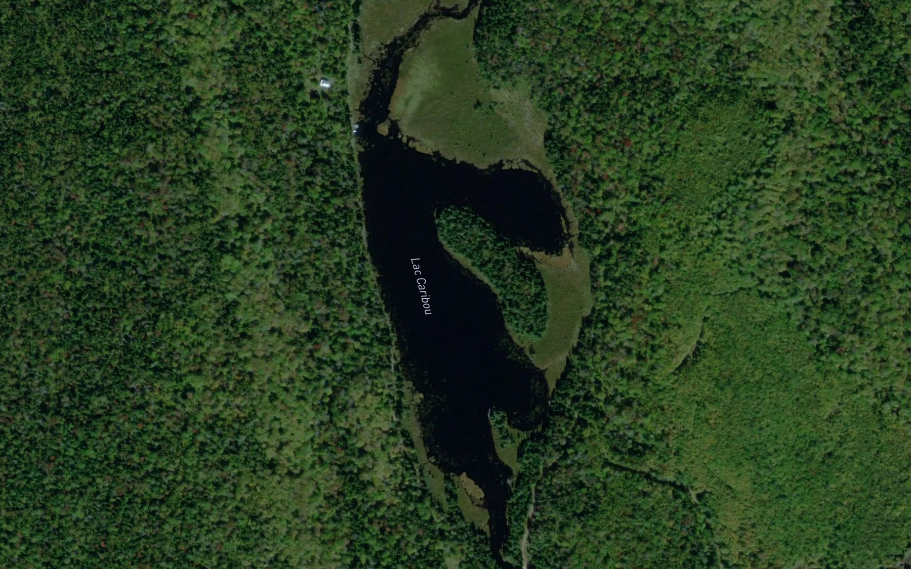 Satellite map of the Lac Caribou