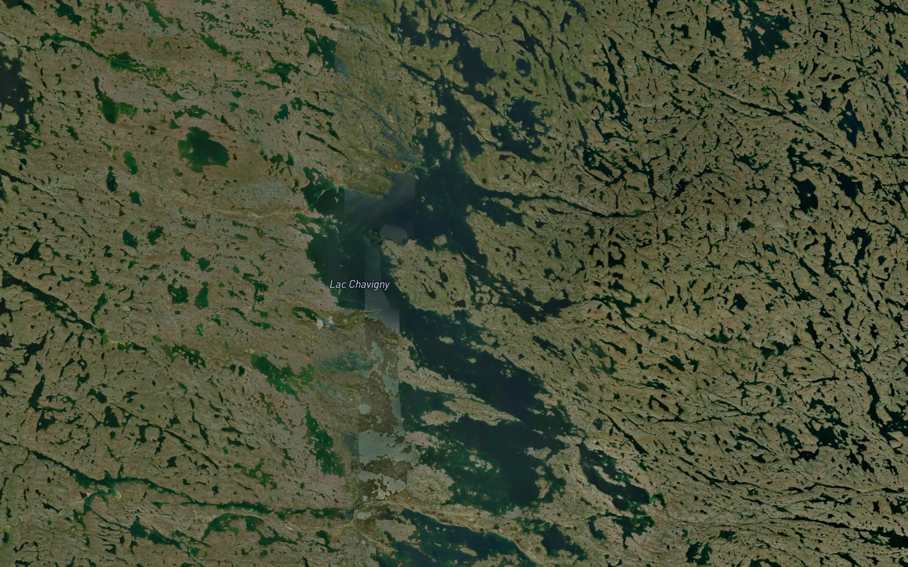 Satellite map of the Lac Chavigny