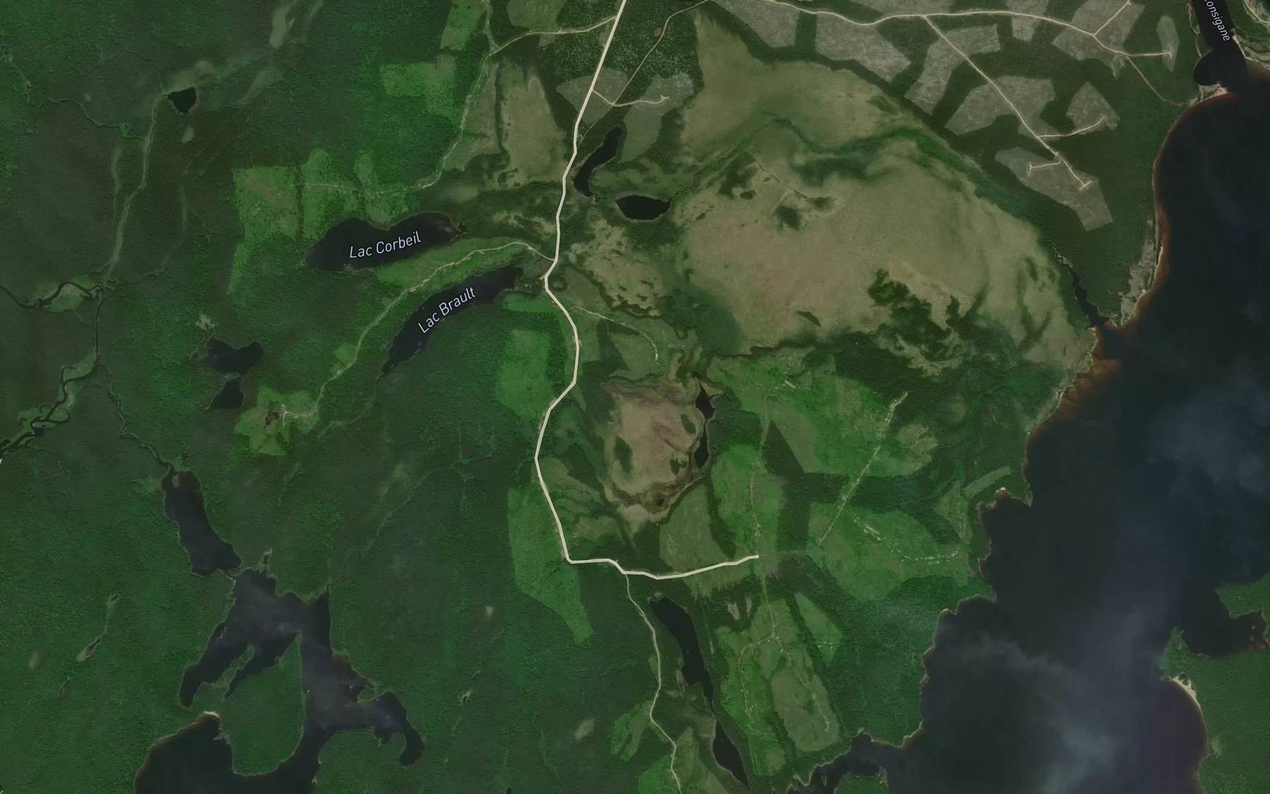 Satellite map of the Lacs Kanicokamacik