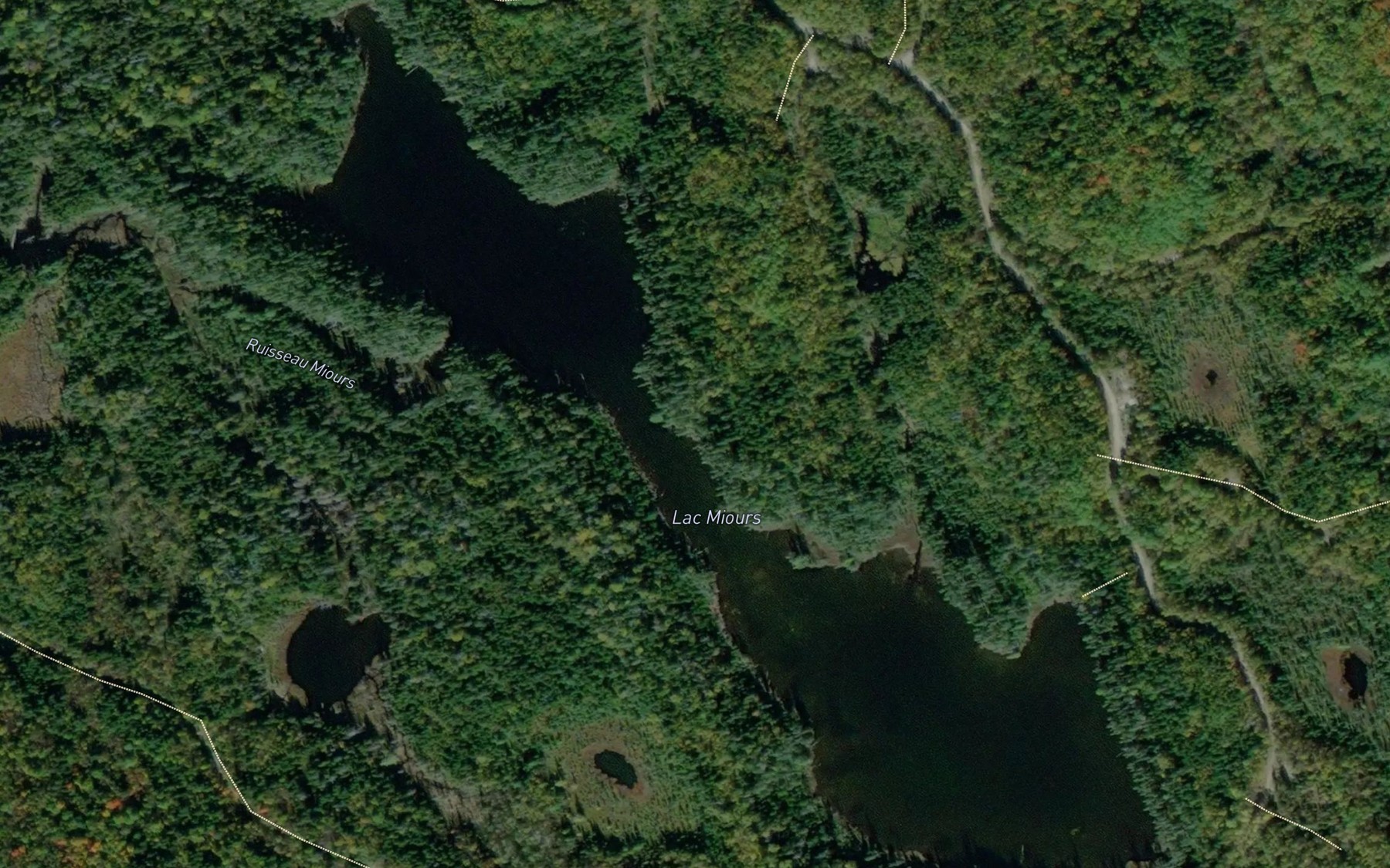 Satellite map of the Lac Miours