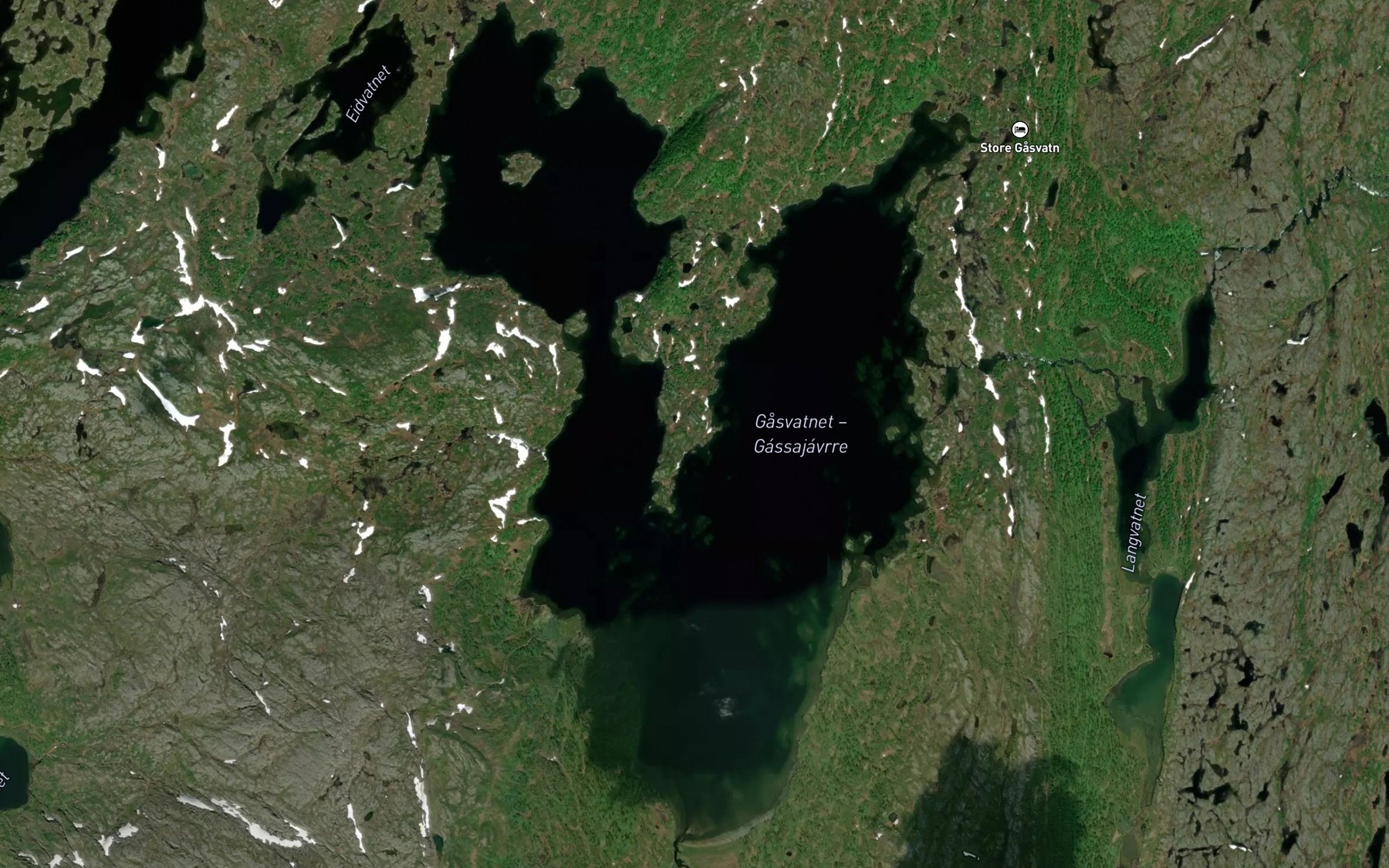 Satellite map of the Gasvatnet