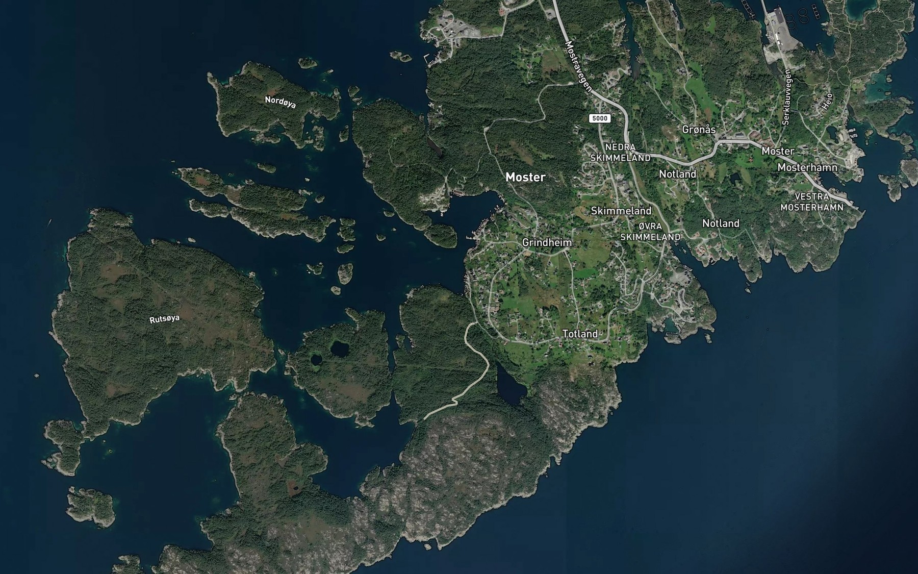 Satellite map of the Totlandsvik