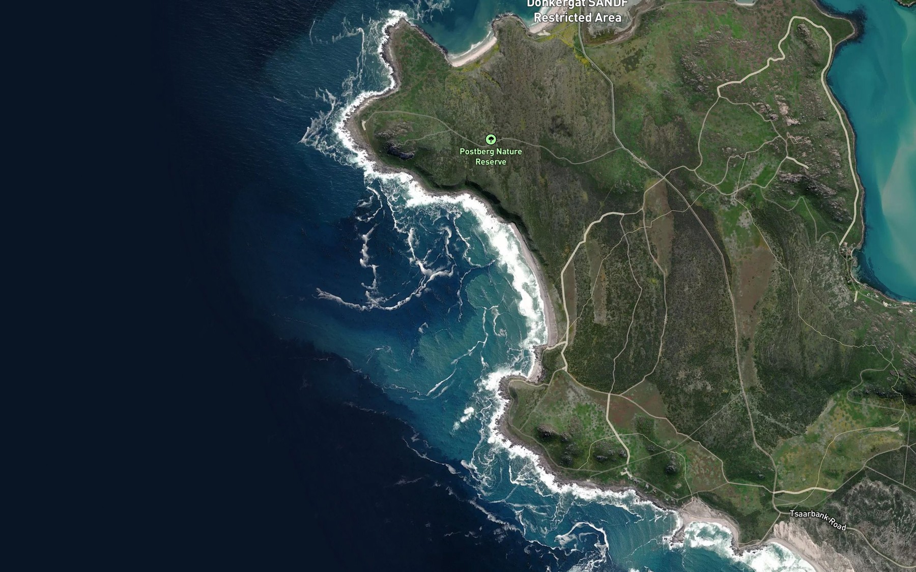 Satellite map of the Plankiesbaai