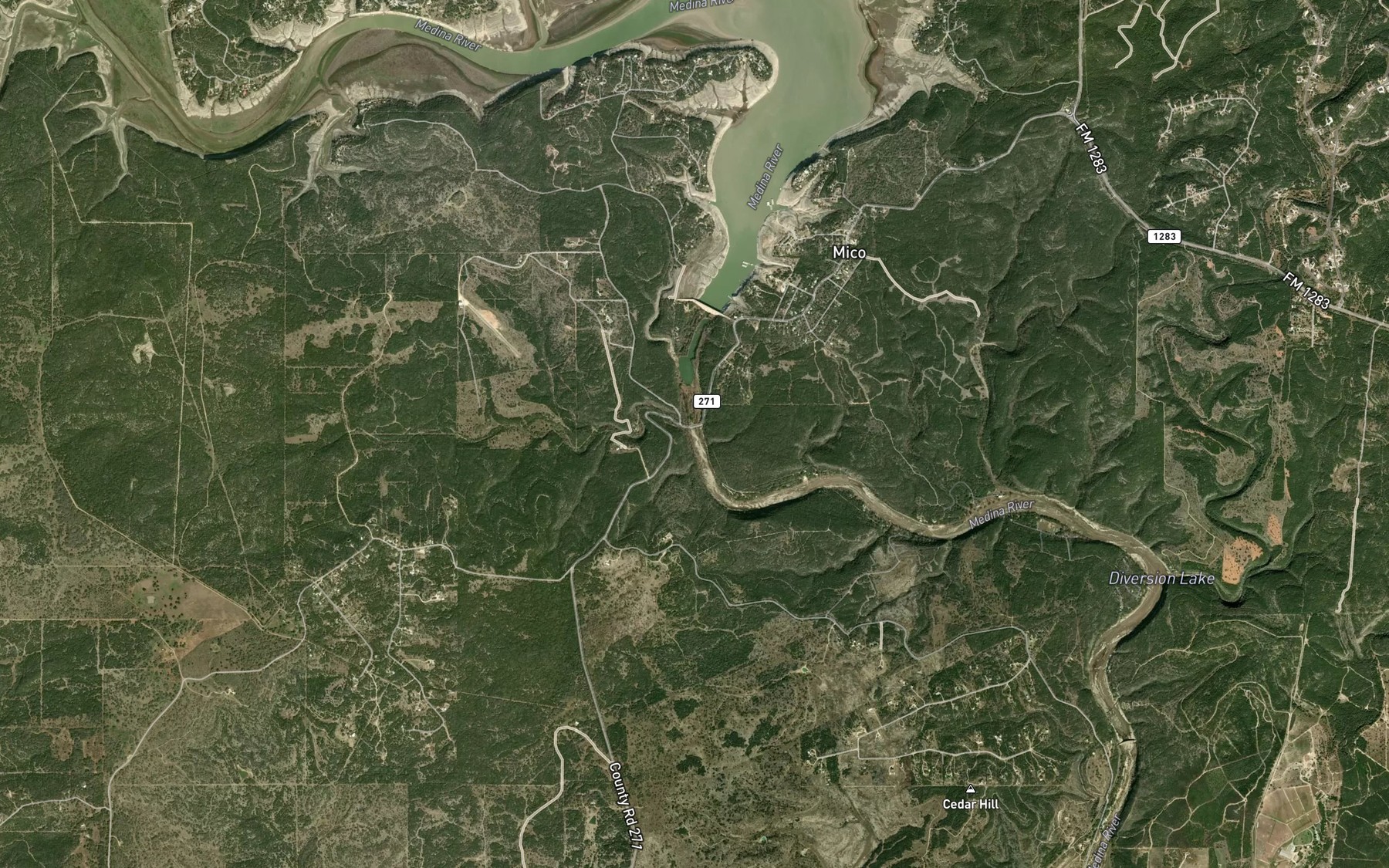 Satellite map of the Koenig Creek