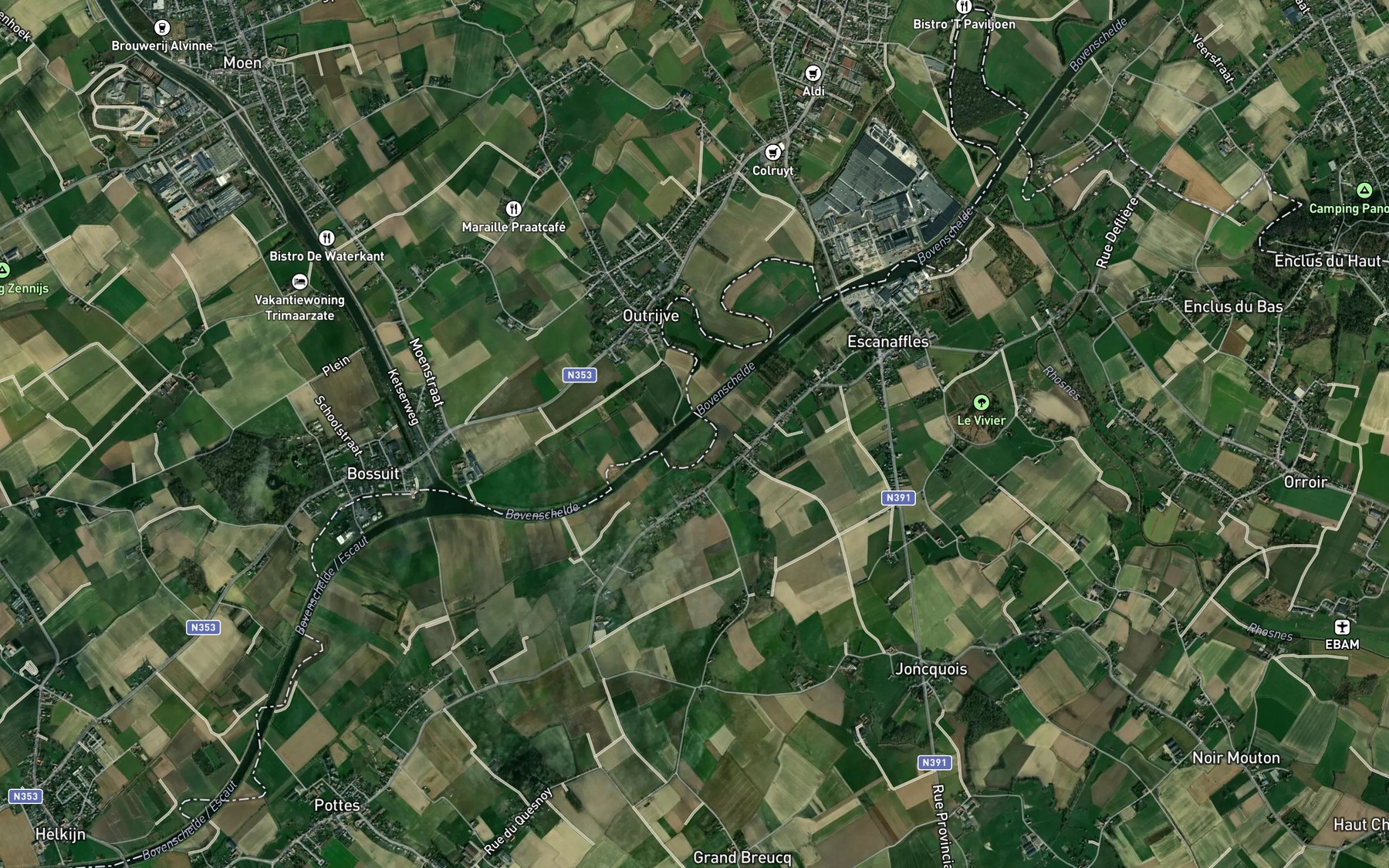 Satellite map of the Avelgembeek