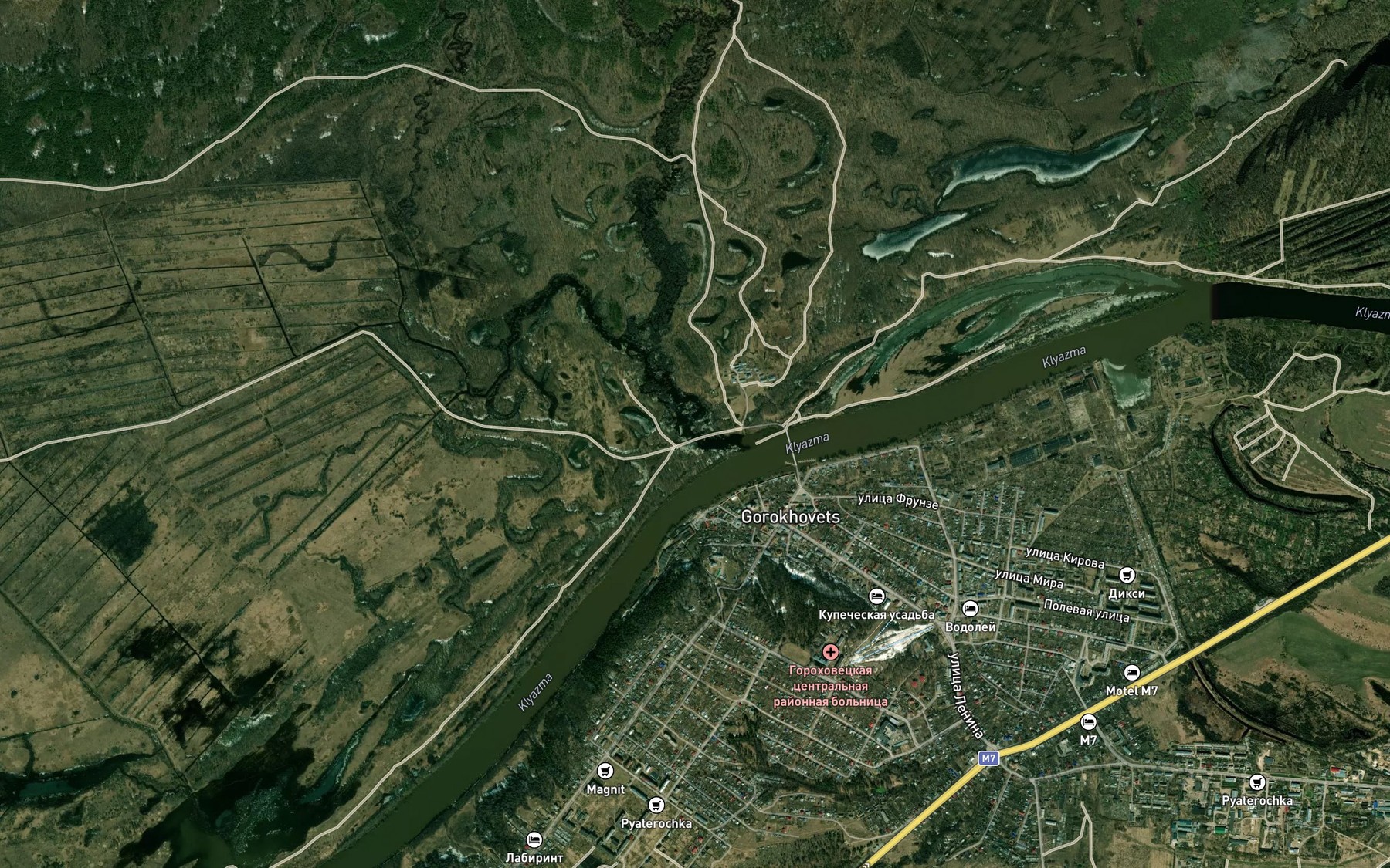 Satellite map of the Velikiy