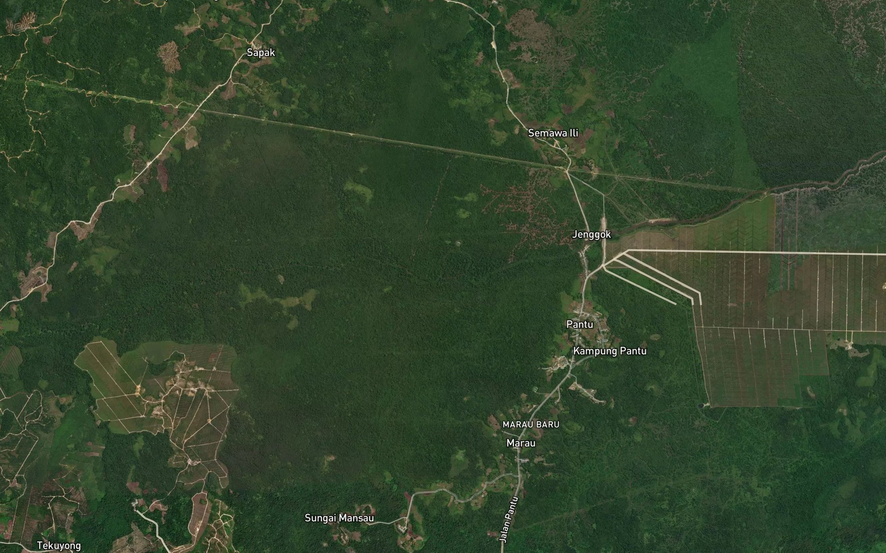 Satellite map of the Sungai Berau