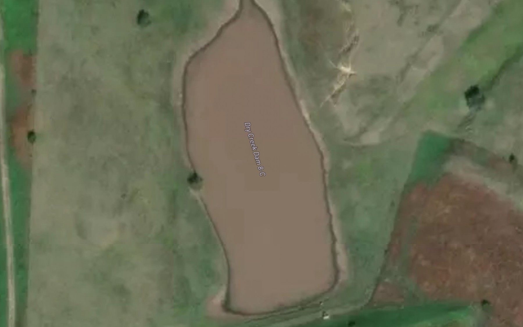 Satellite map of the Dry Creek Dam 8-C
