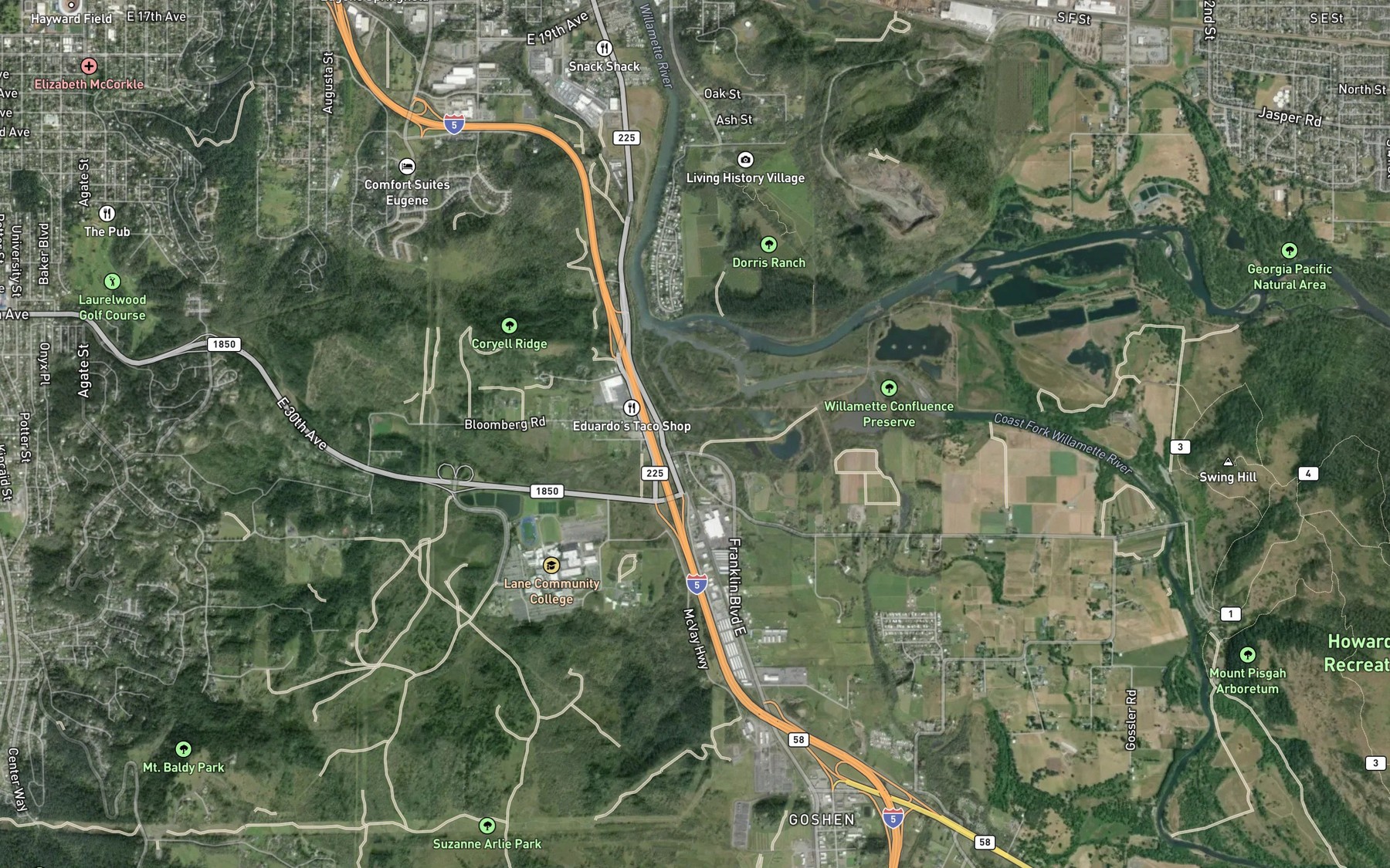 Satellite map of the Berkshire Slough