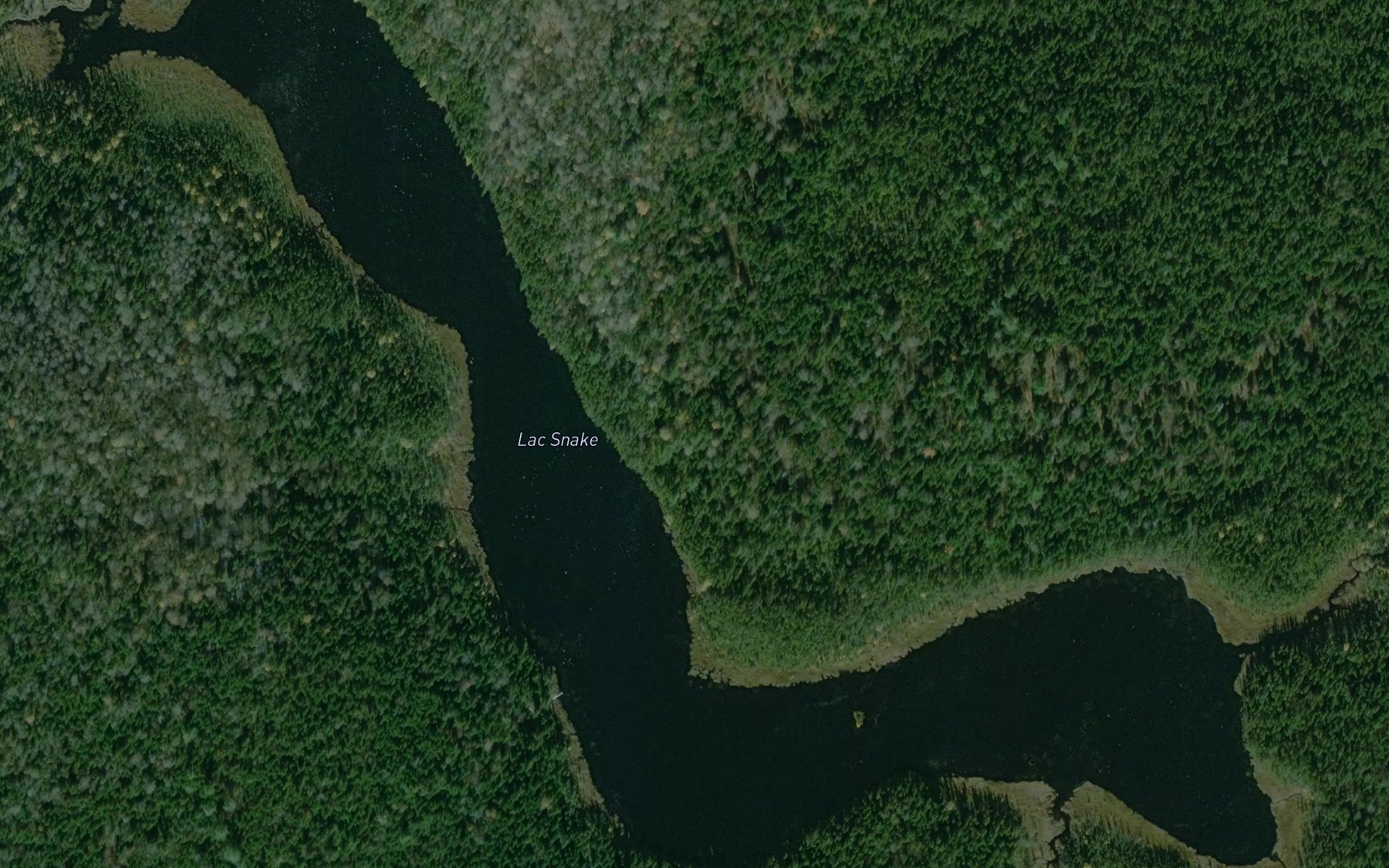 Satellite map of the Lac Snake