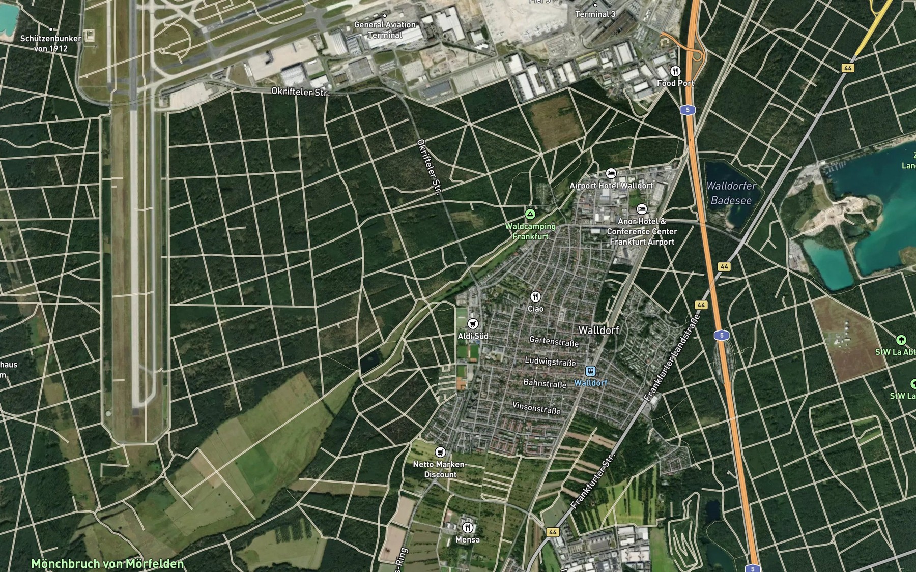 Satellite map of the Gundbach