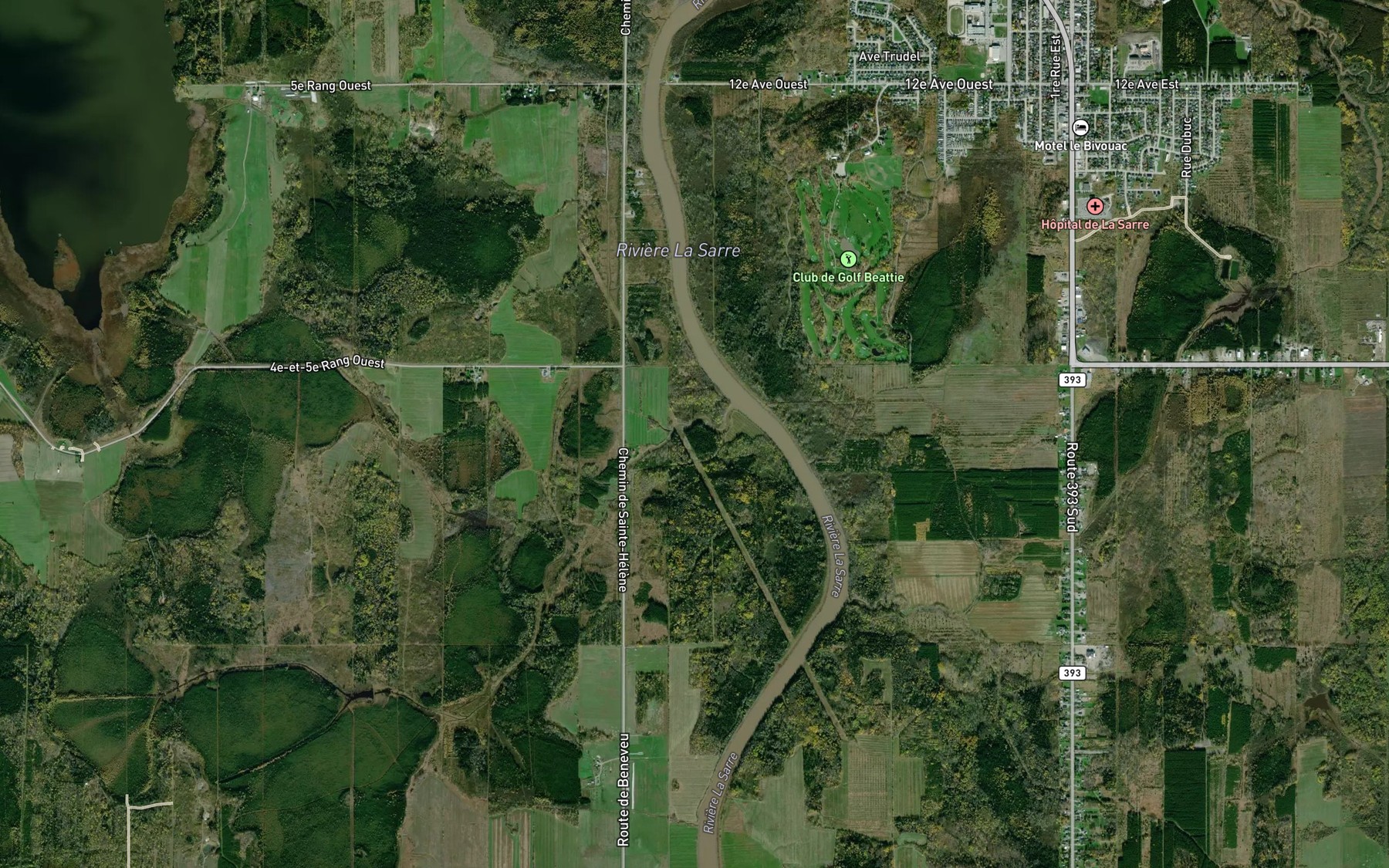 Satellite map of the Ruisseau de la Sauvagesse