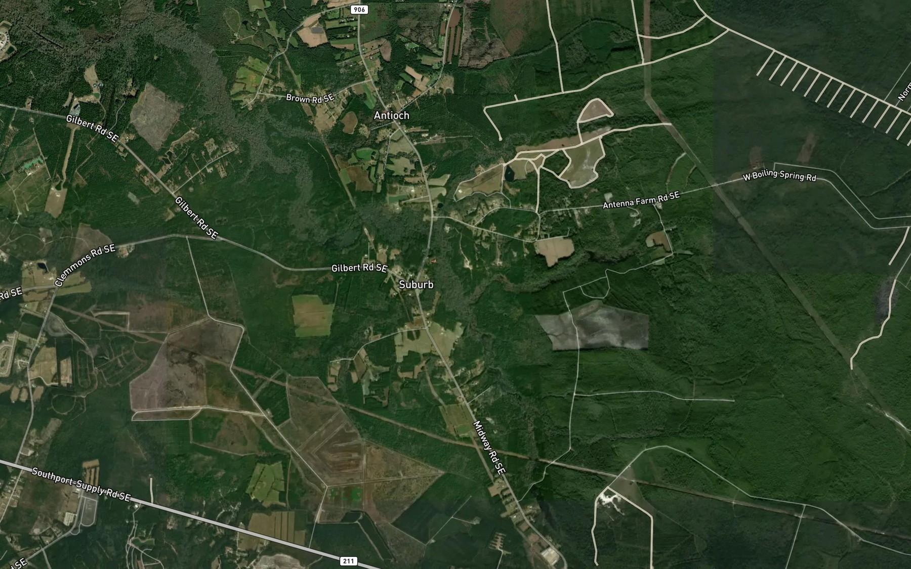 Satellite map of the Sarah Hole