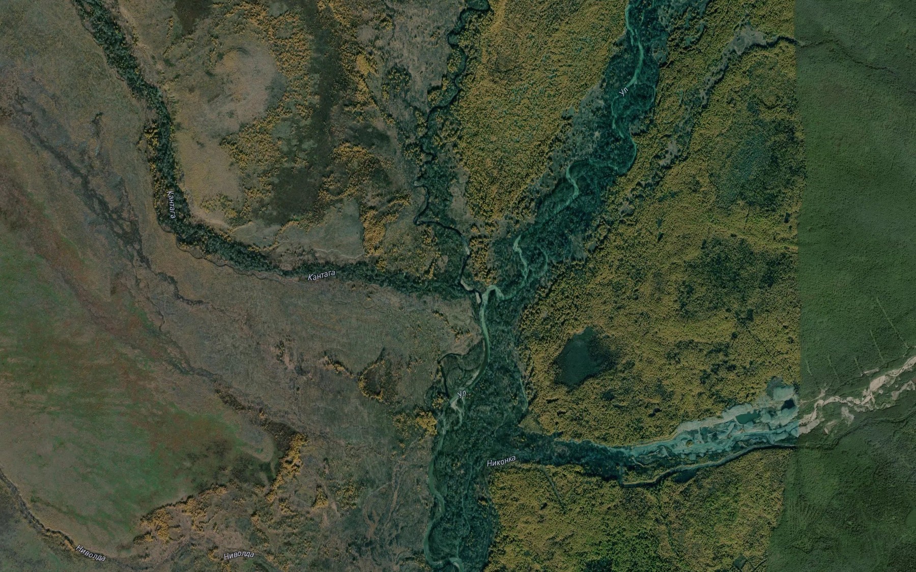 Satellite map of the Kantaga