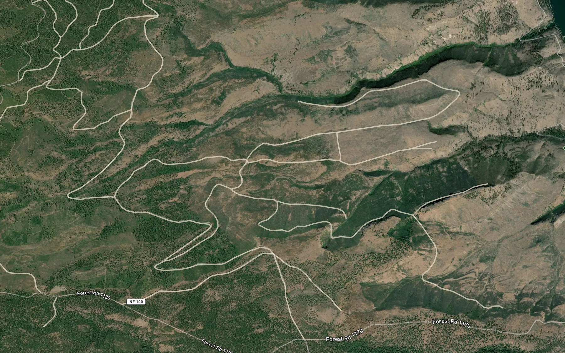Satellite map of the North Fork Spring Creek