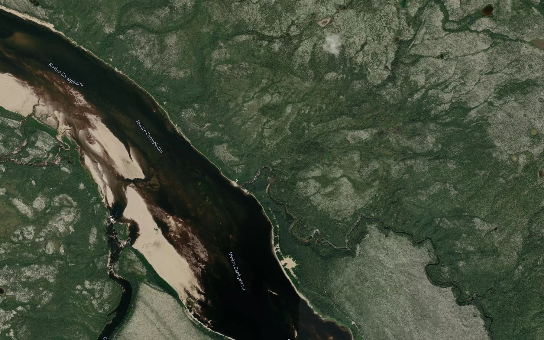 Satellite map of the Ruisseau Sapachun