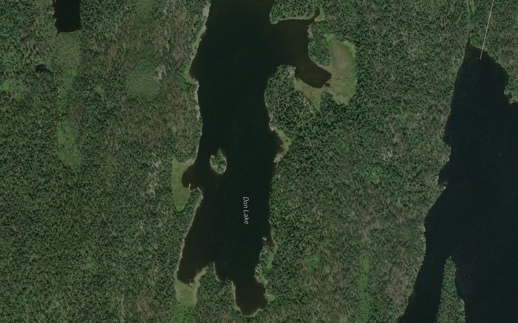 Satellite map of the Don Lake