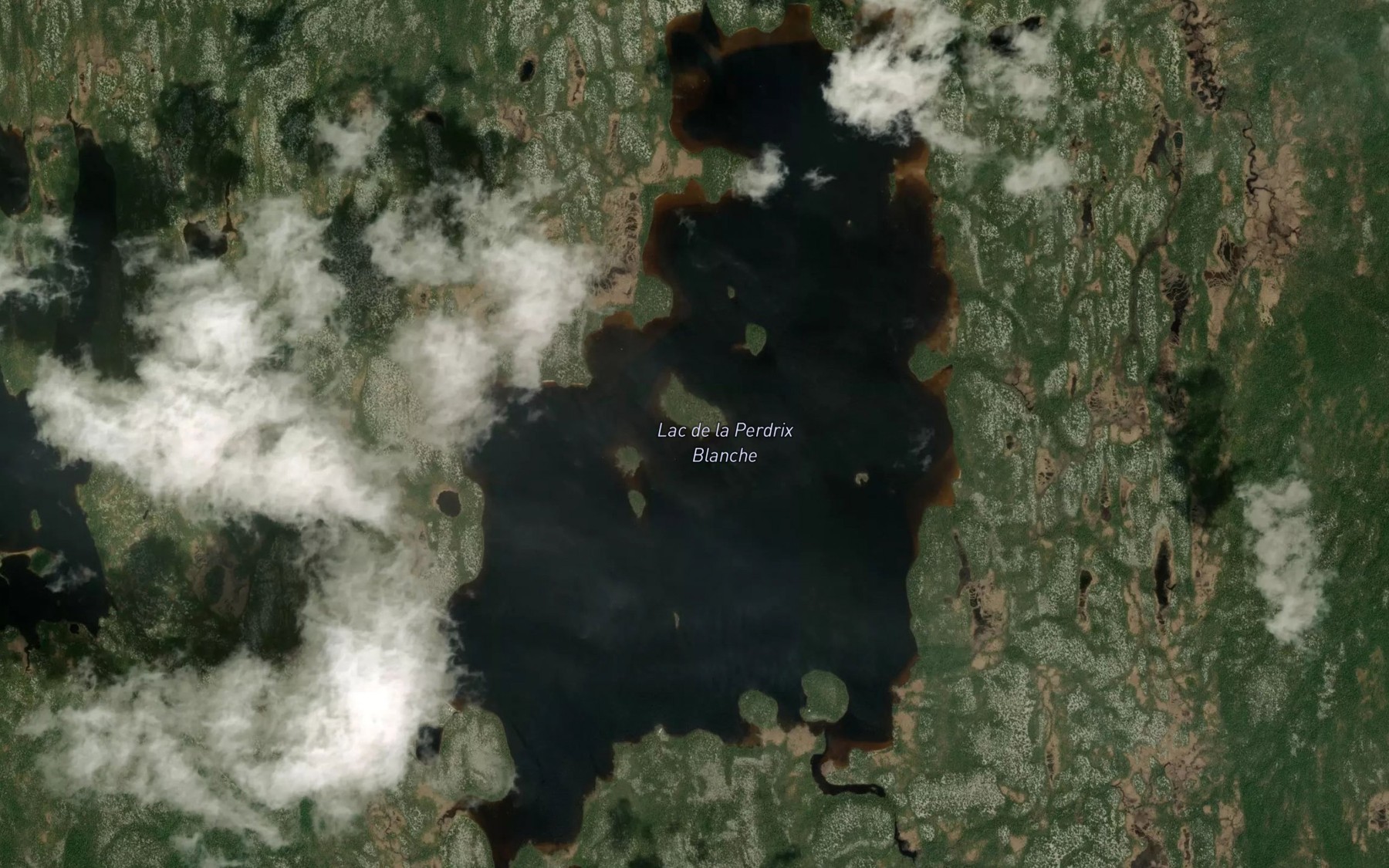 Satellite map of the Lac de la Perdrix Blanche