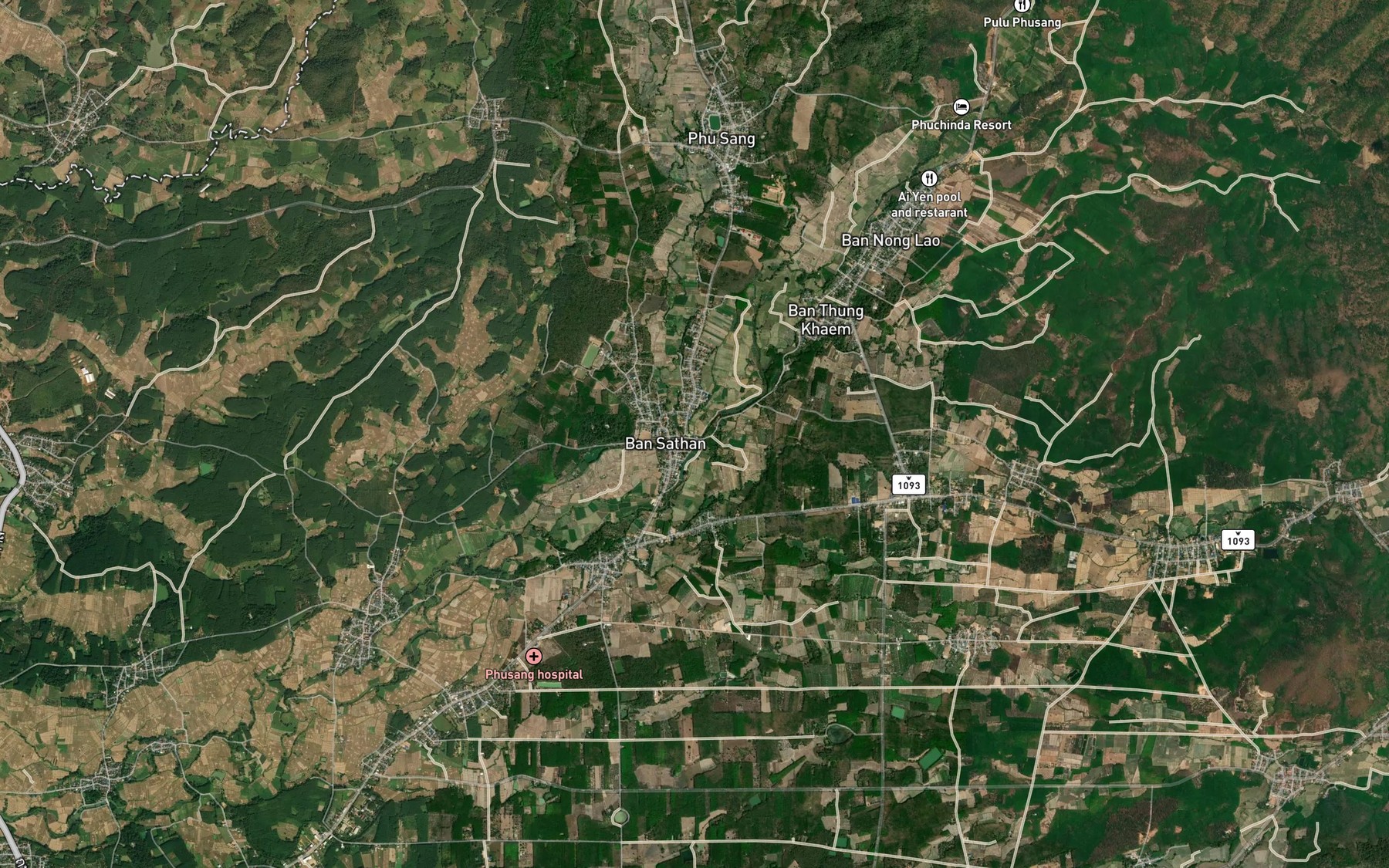 Satellite map of the Huai Fai