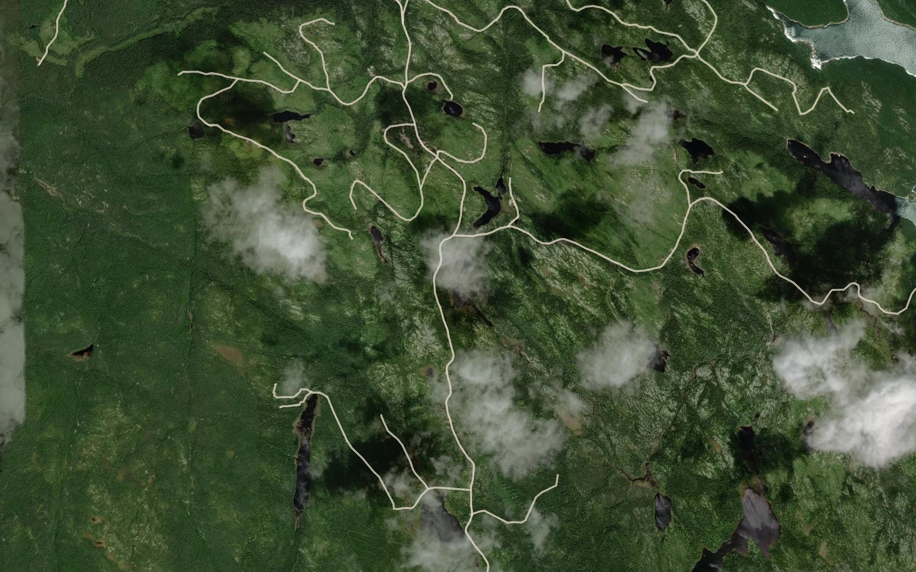 Satellite map of the Lac Brise-Fer