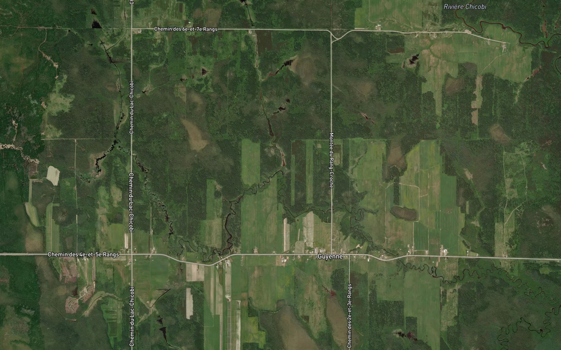 Satellite map of the Ruisseau Rivest