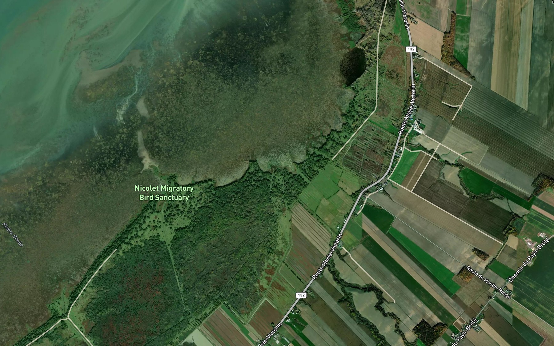 Satellite map of the Ruisseau David-Houle