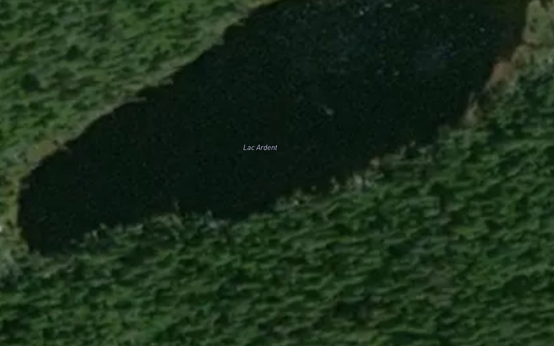 Satellite map of the Lac Ardent