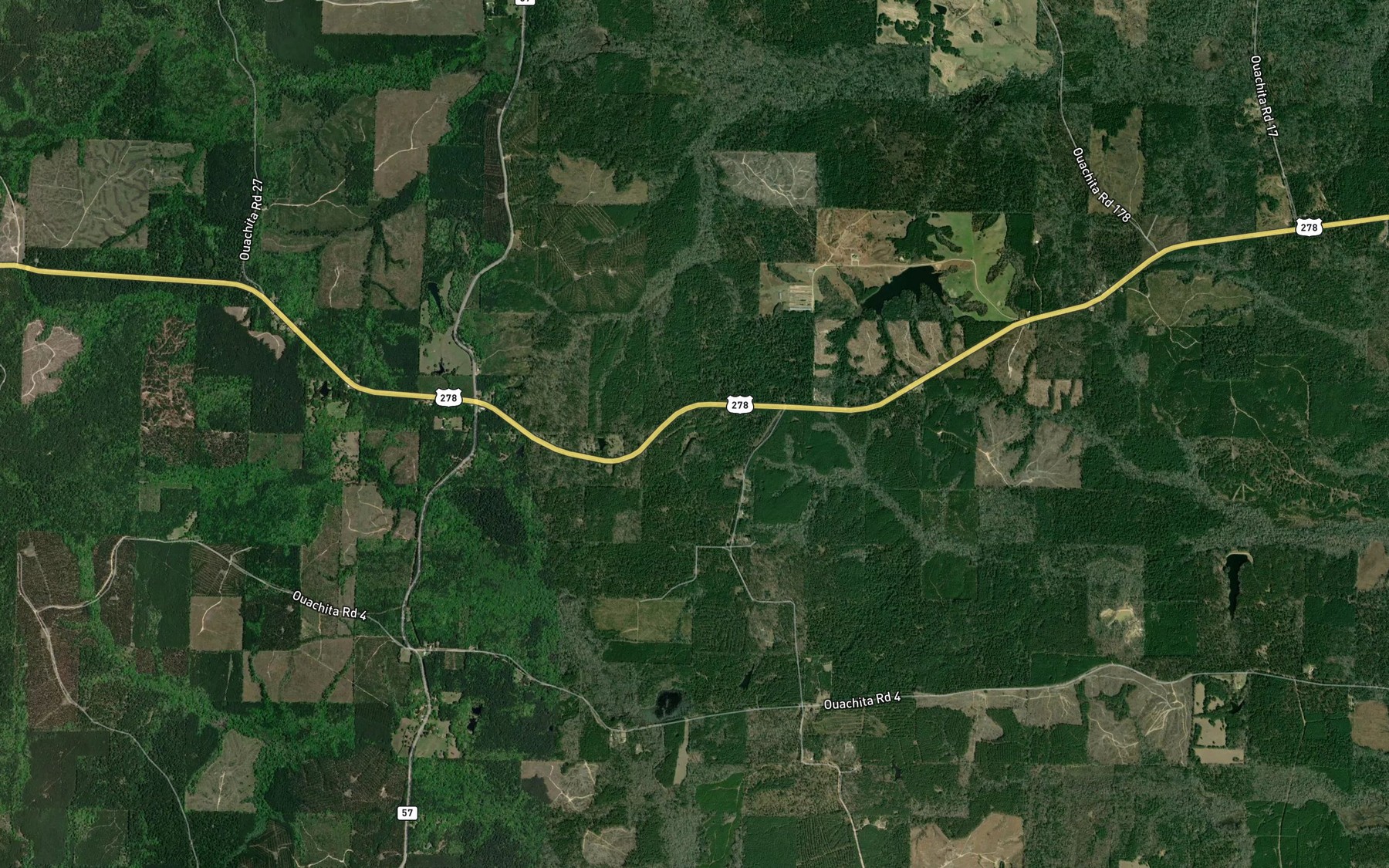 Satellite map of the Pace Lake