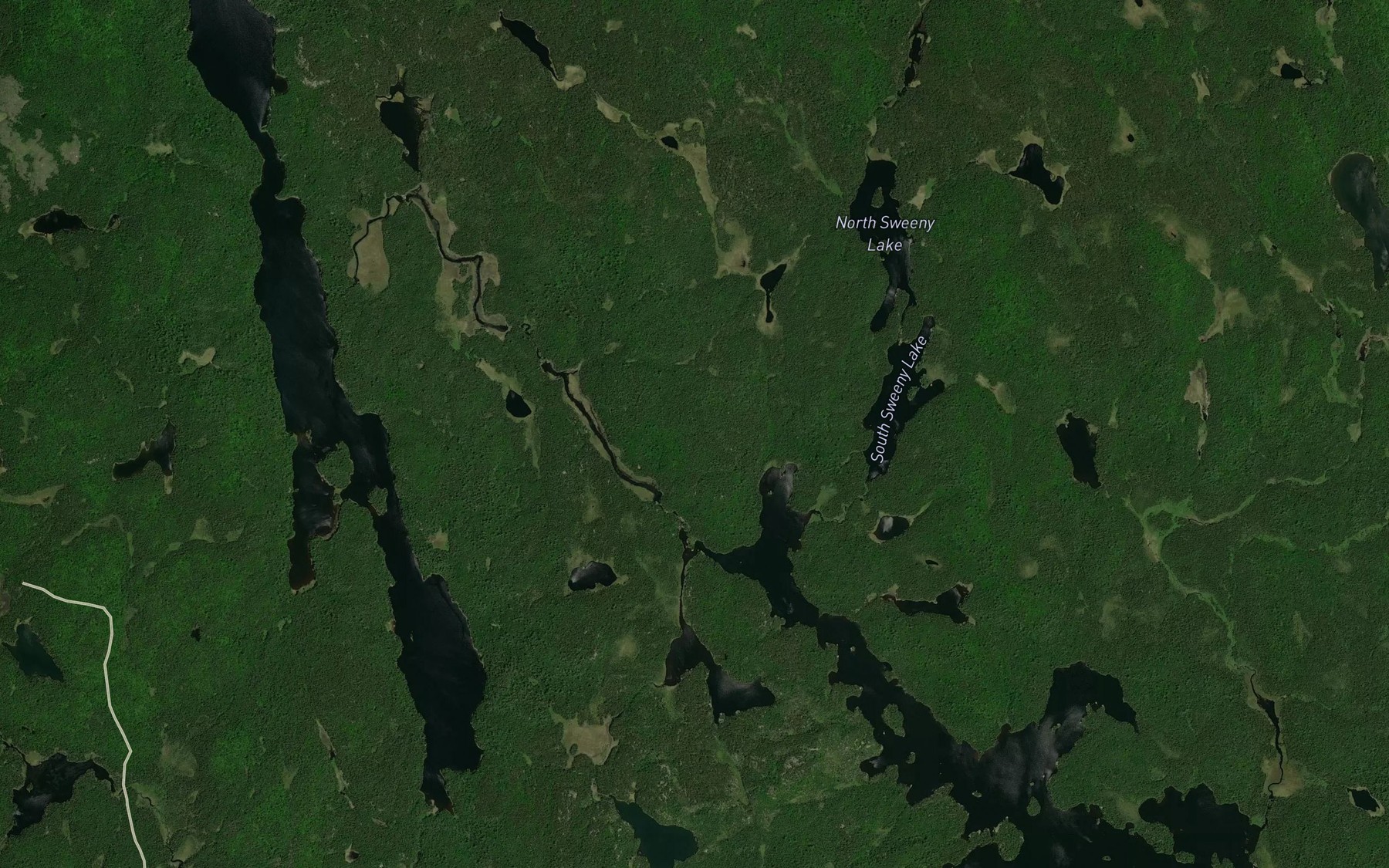 Satellite map of the Sweeny Creek