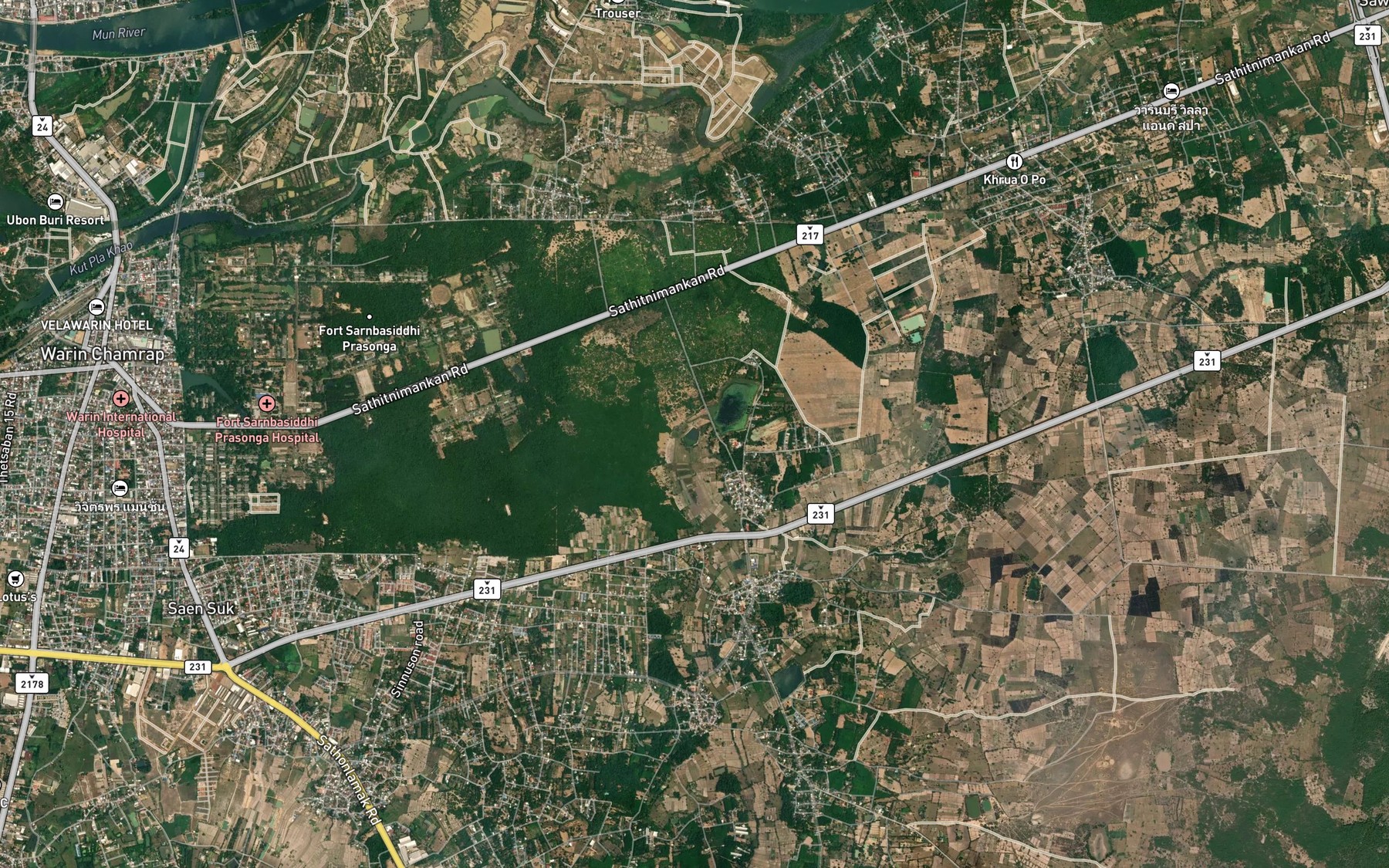 Satellite map of the Nong Klang