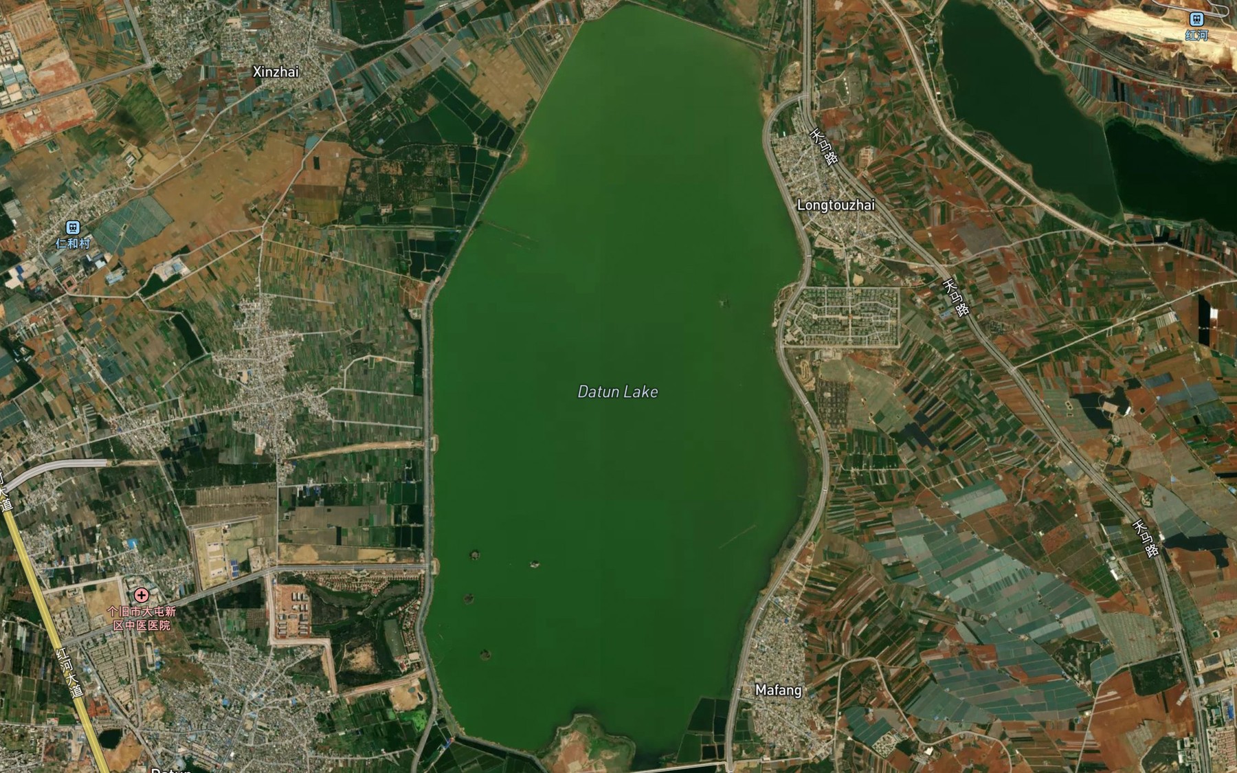 Satellite map of the Datun Hai