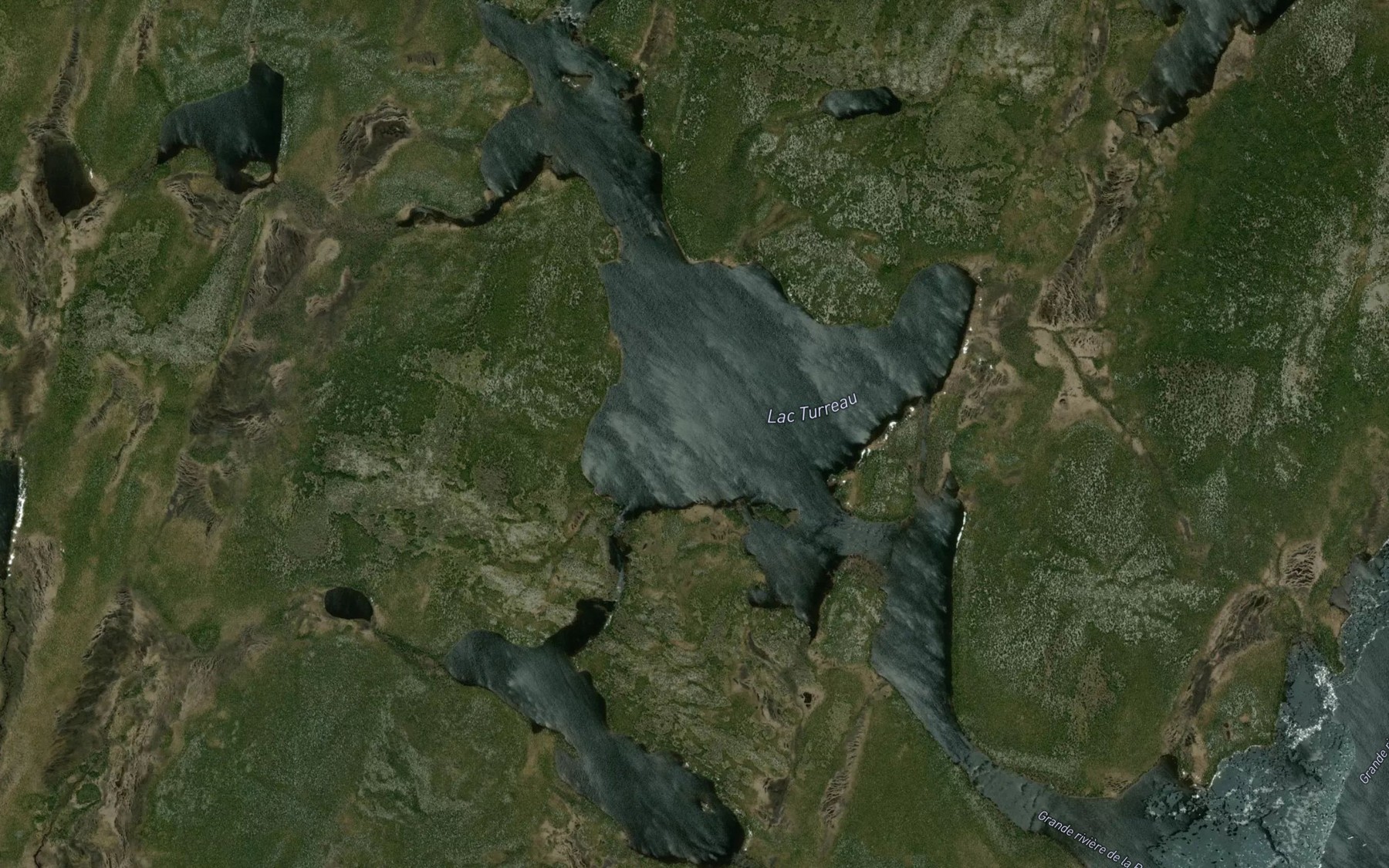 Satellite map of the Lac Turreau