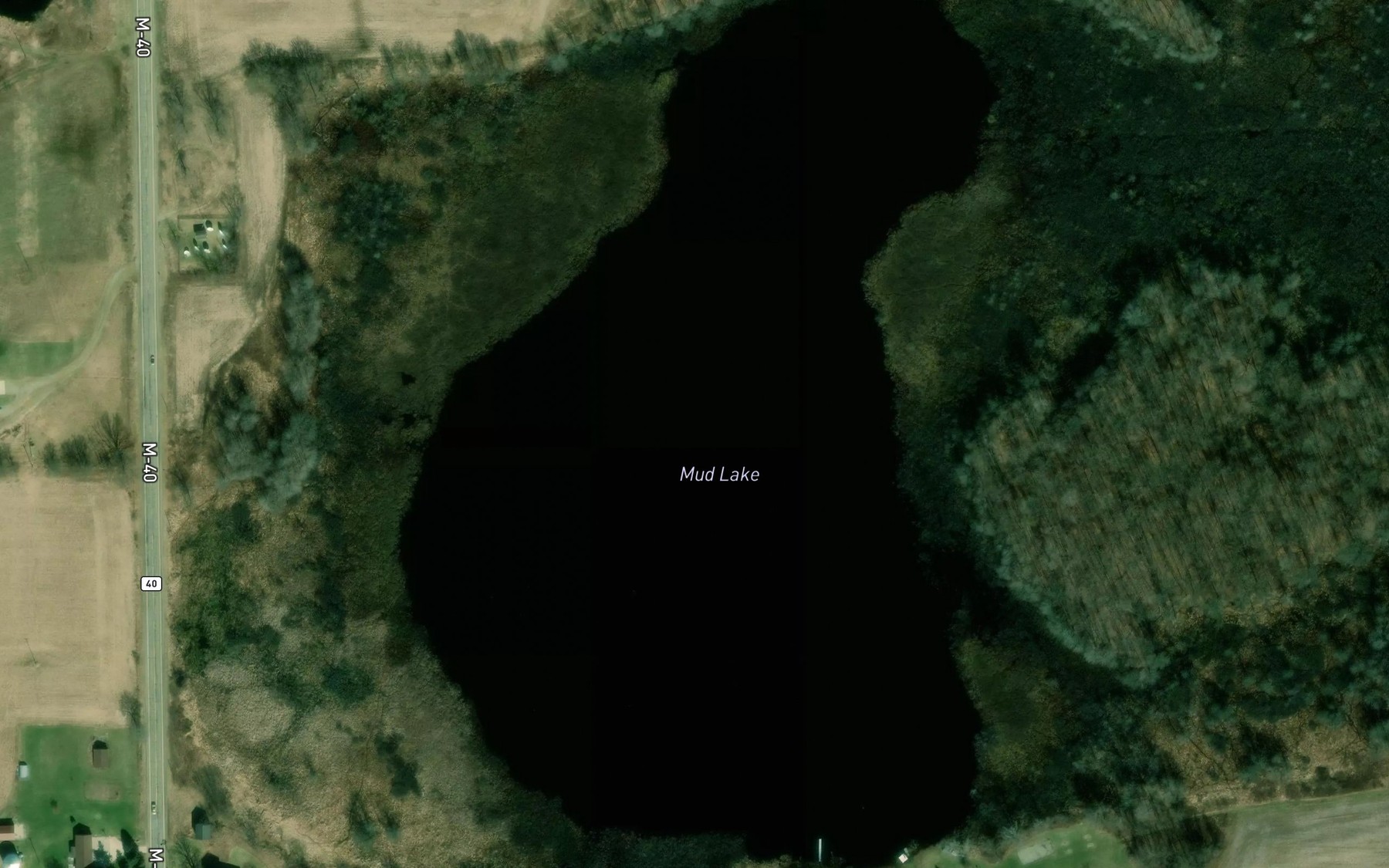 Satellite map of the Mud Lake