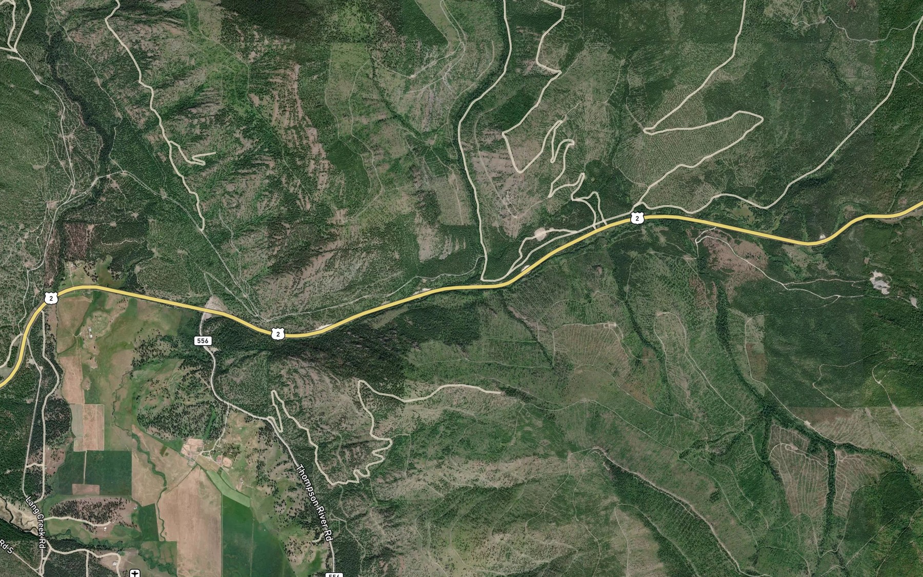 Satellite map of the Twin Creek