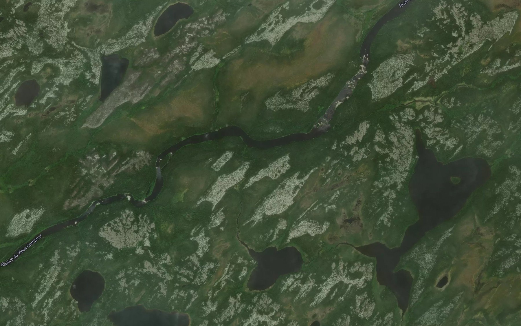 Satellite map of the Ruisseau Kawayapiskach