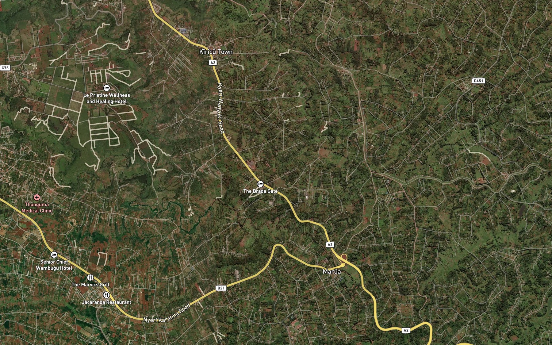 Satellite map of the Gachika