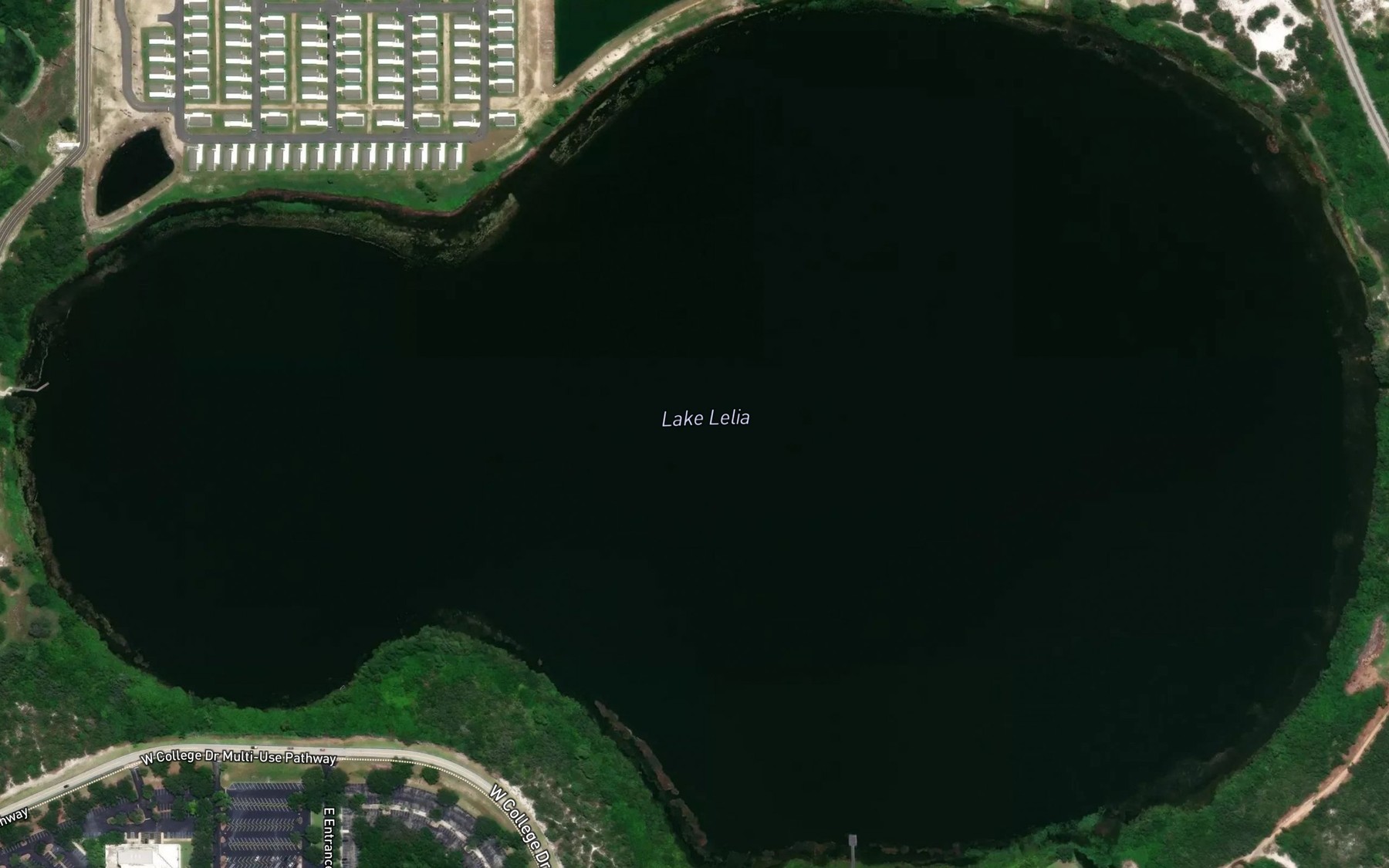 Satellite map of the Lake Lelia