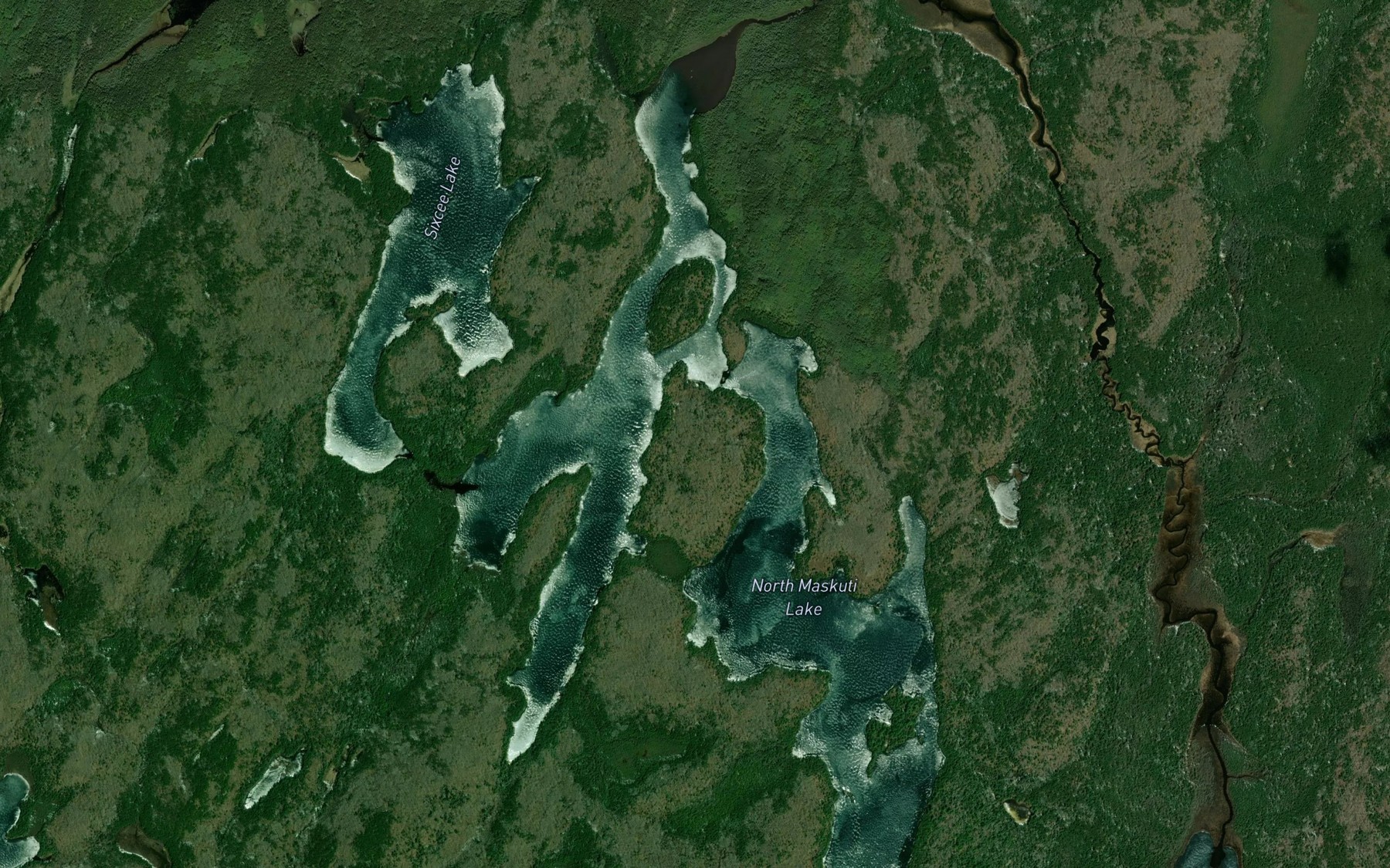 Satellite map of the North Maskuti Lake