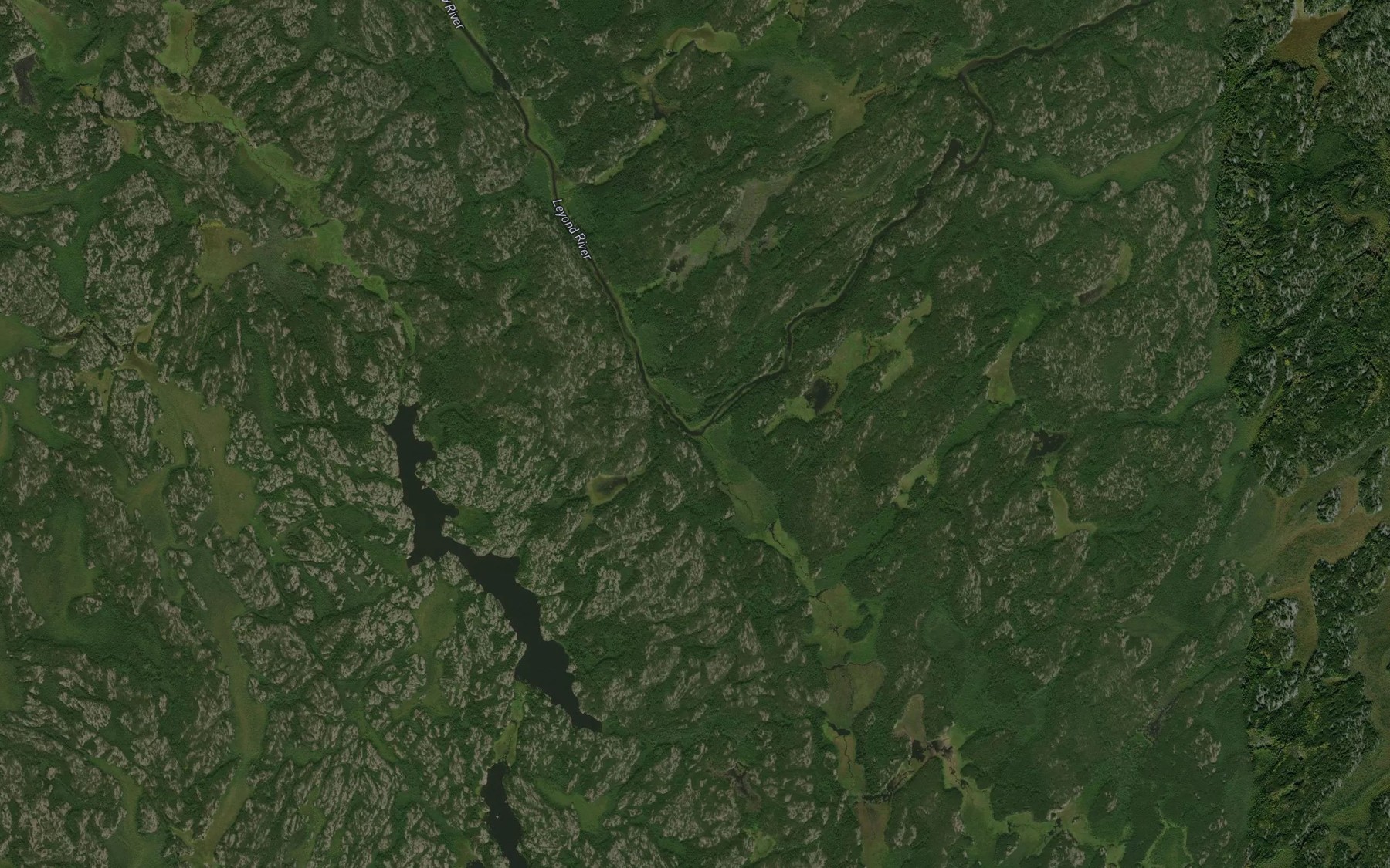 Satellite map of the Wawataynee Creek
