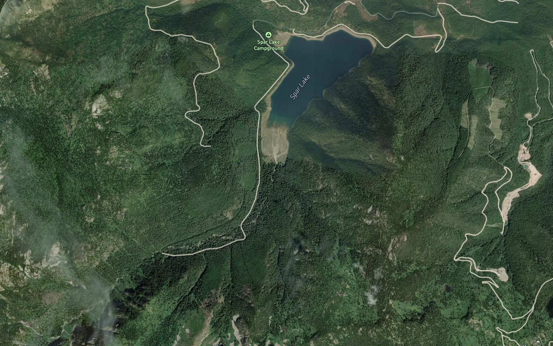 Satellite map of the Club Creek