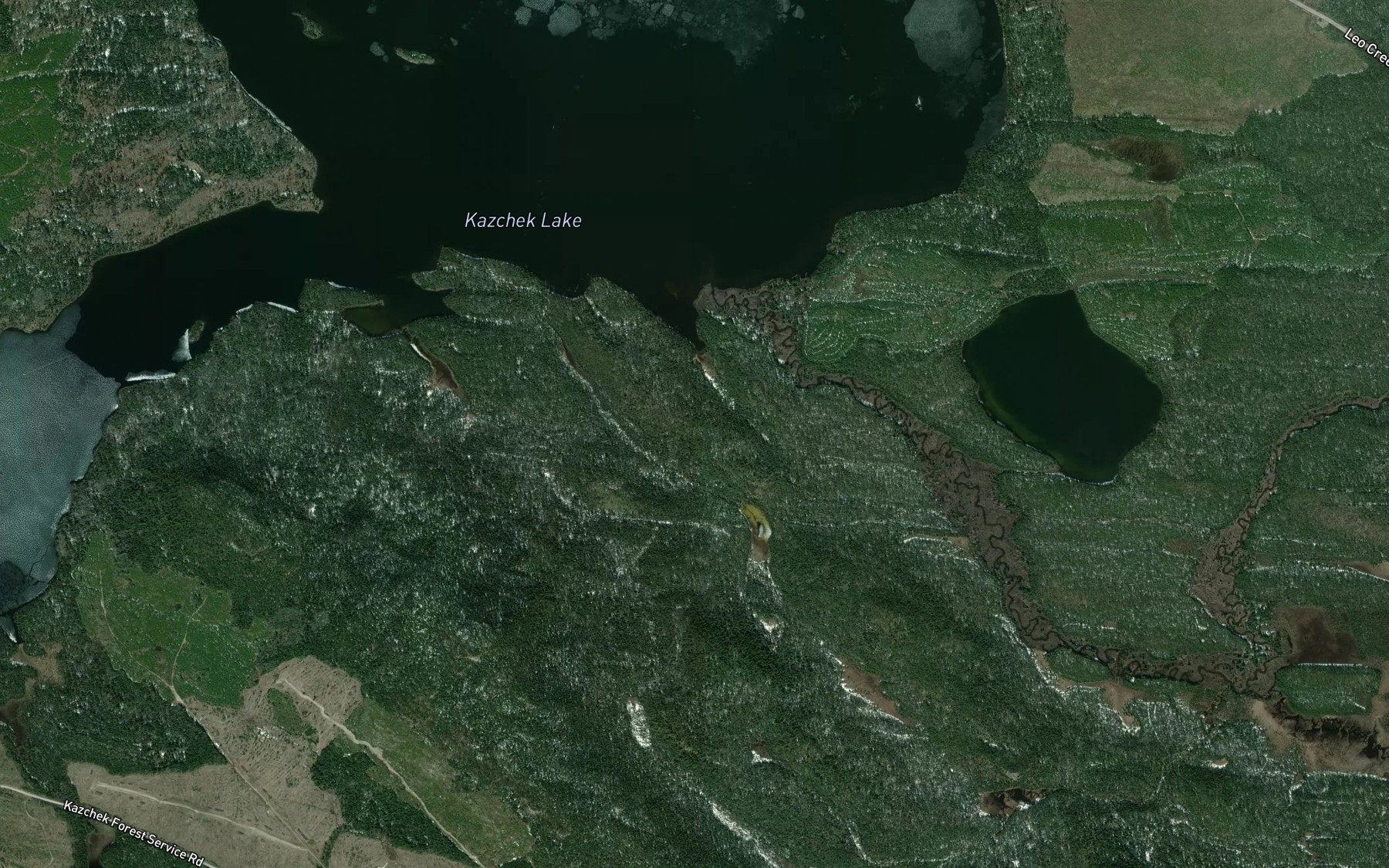 Satellite map of the Inzana Creek