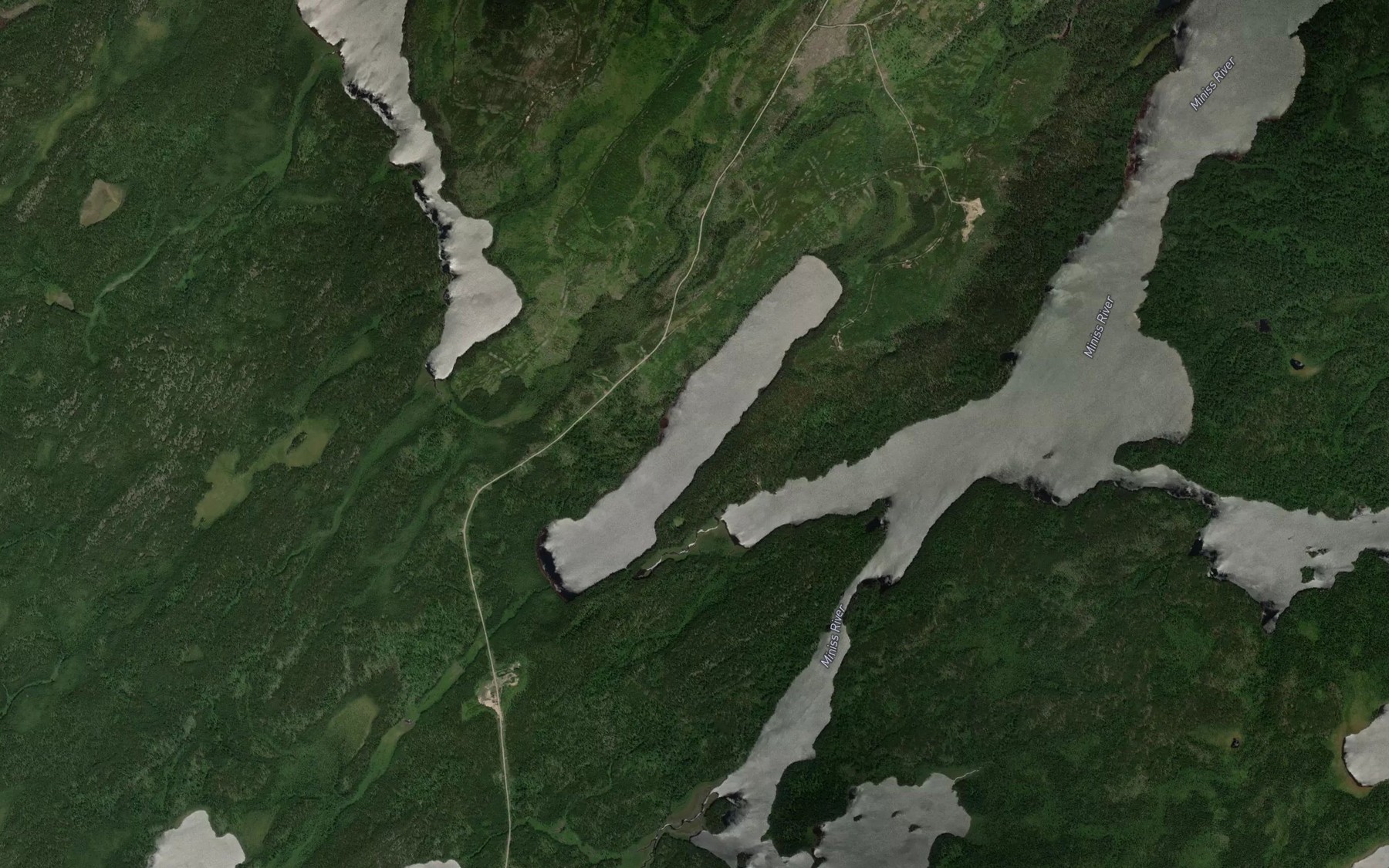 Satellite map of the Winnow Lake