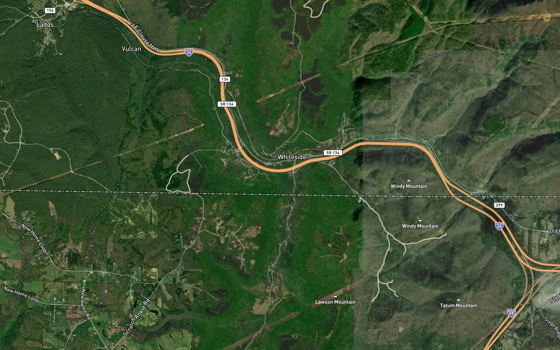 Satellite map of the White Spring